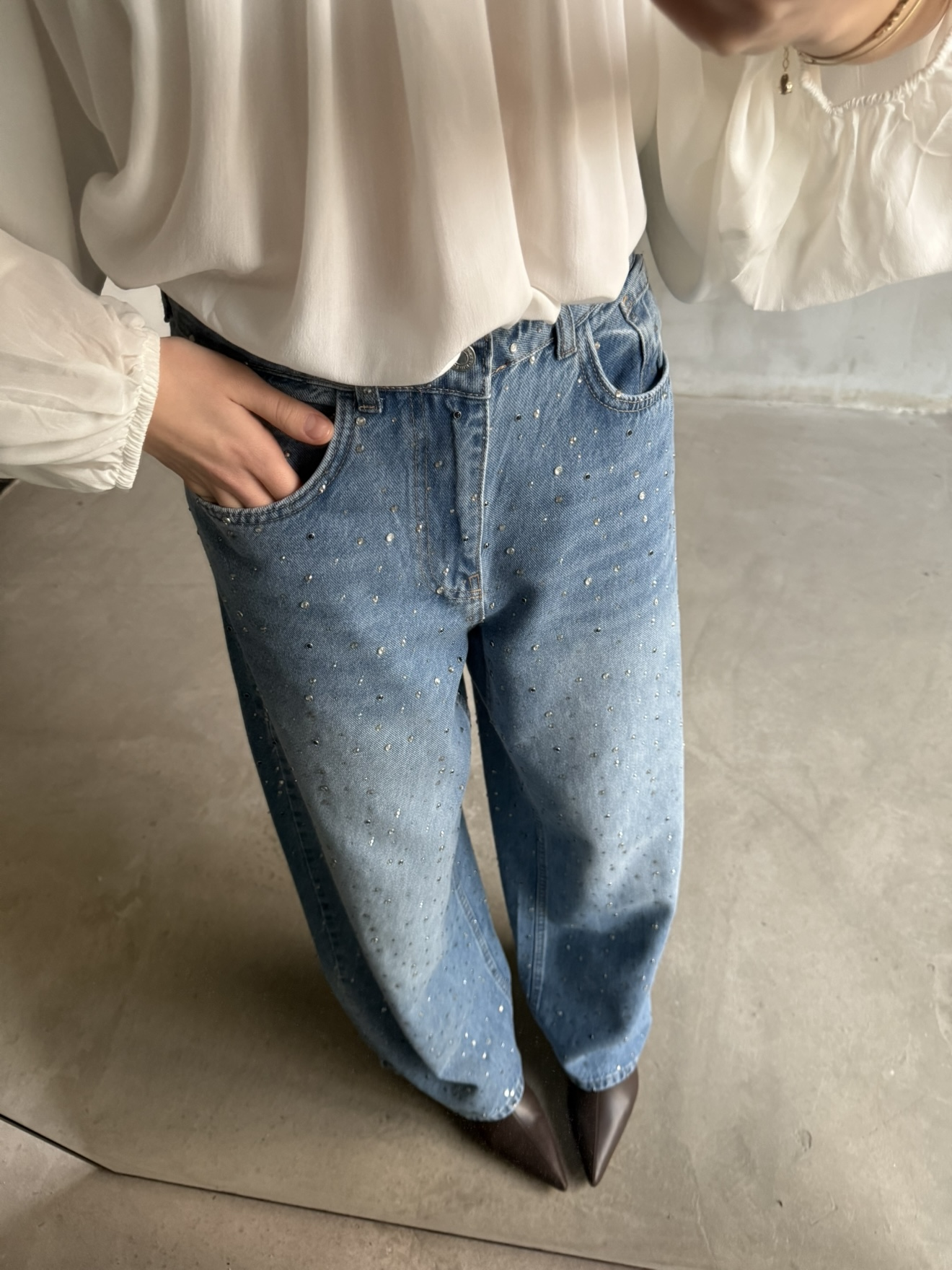 Full Taşlı Baggy Jean - Dominatrend
