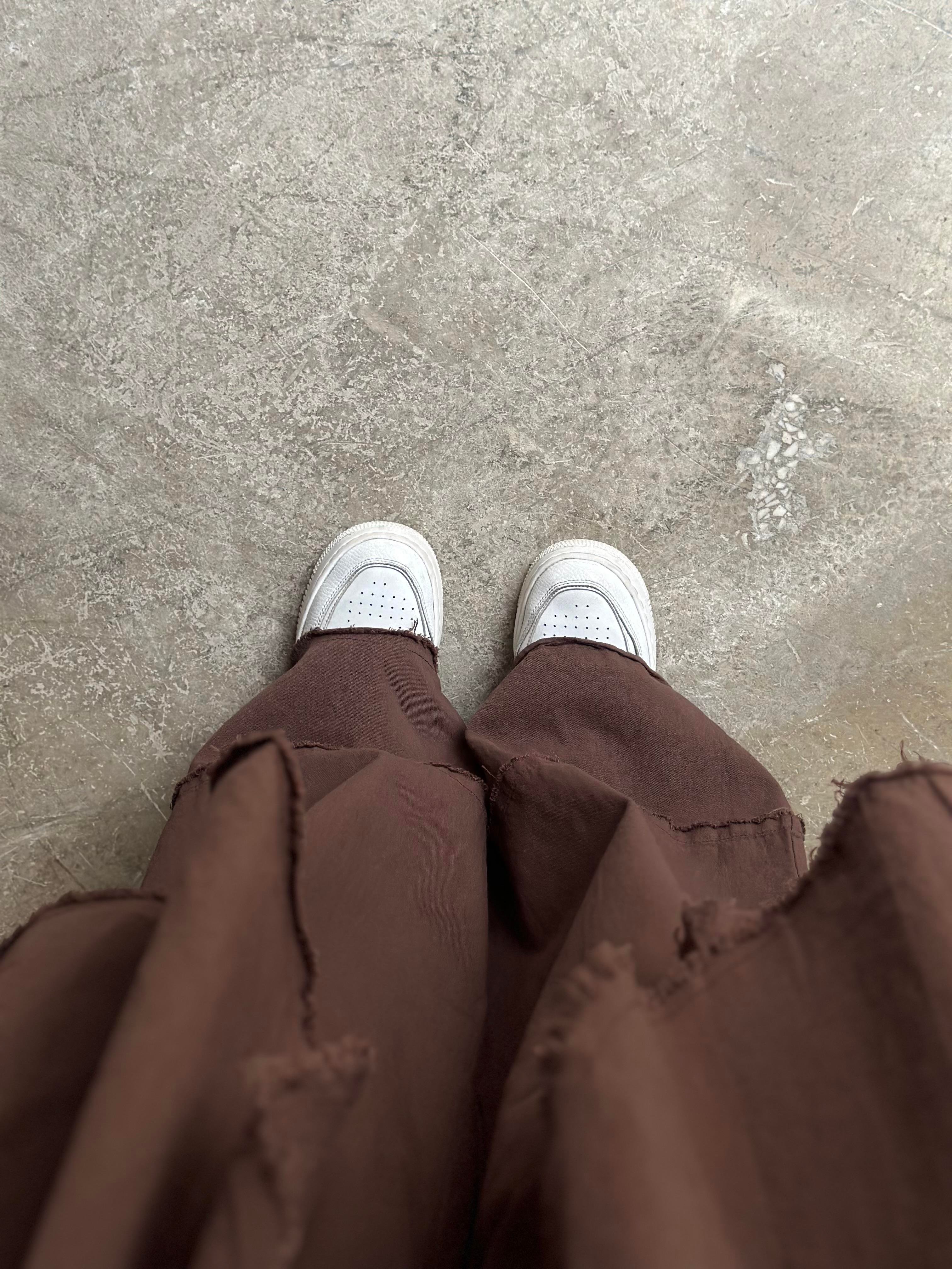Gabardin Kimono Pantolon İkili Takım - Kahverengi - Dominatrend