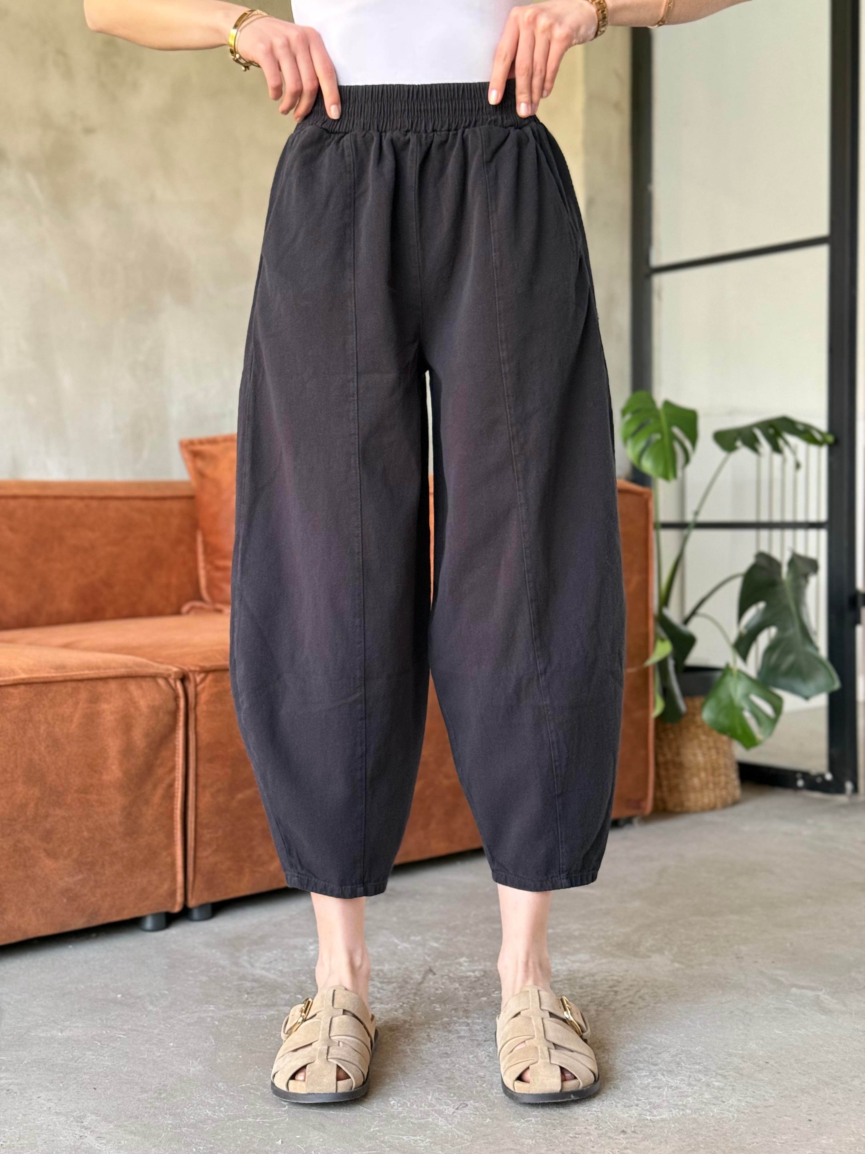 Gabardin Şalvar Pantolon - Siyah - Dominatrend