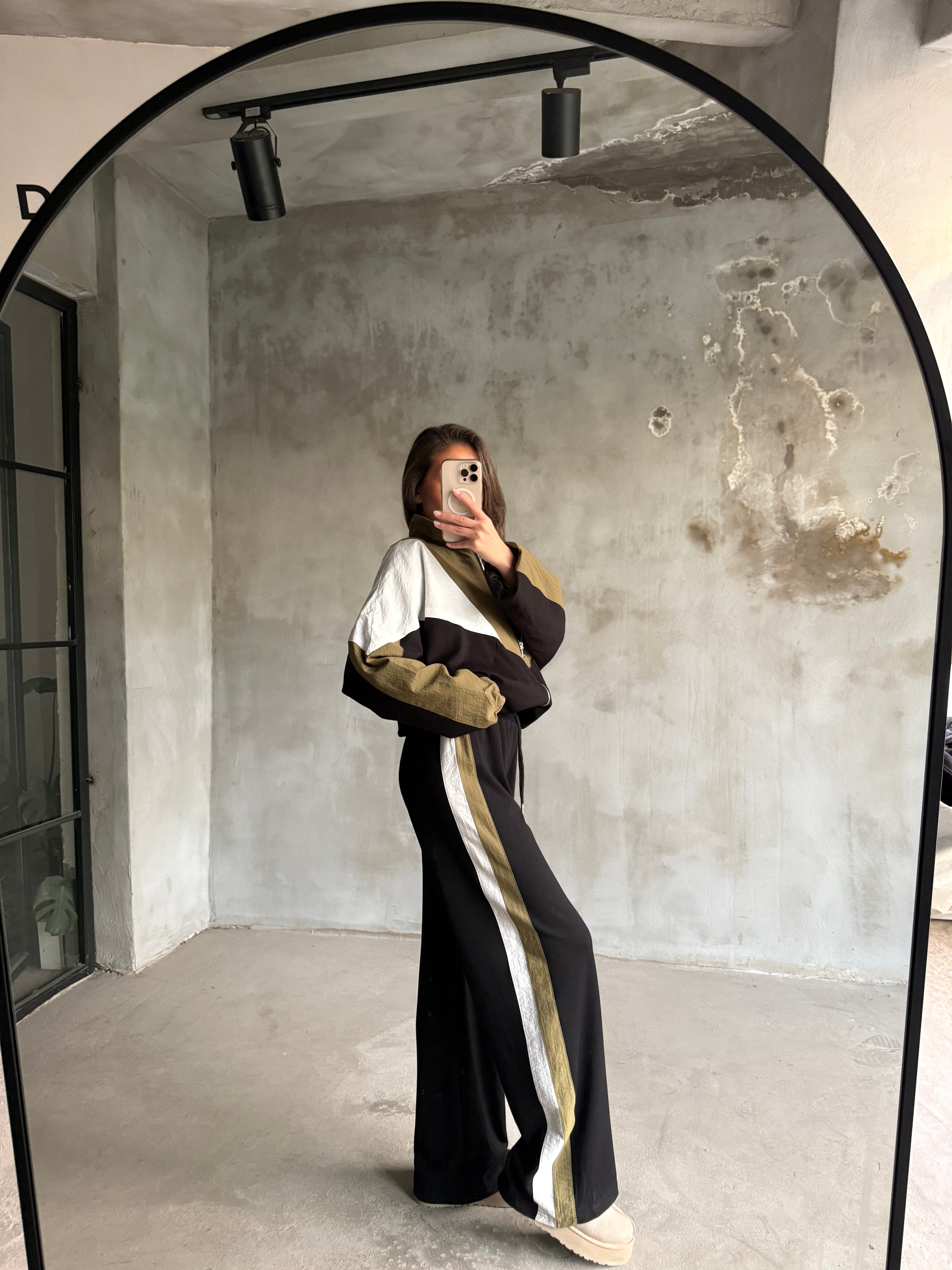 Garnili Eşofman Takımı - Siyah - Dominatrend
