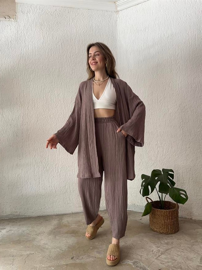 Gofre Takım - Vizon - Dominatrend