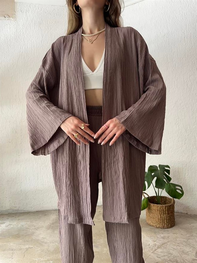 Gofre Takım - Vizon - Dominatrend