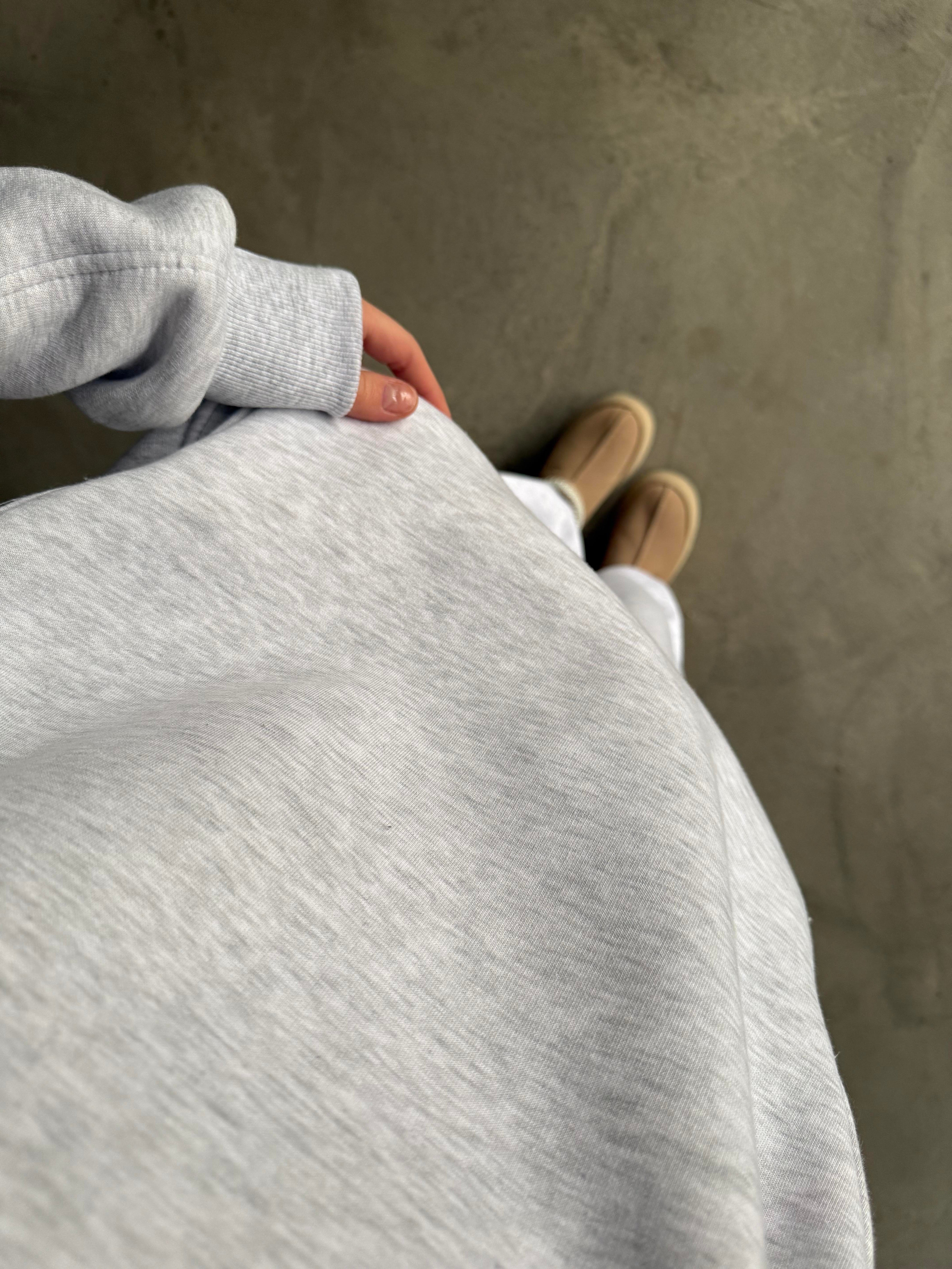 Gri Unisex Base Sıde Oversize Eşofman Takım - Dominatrend