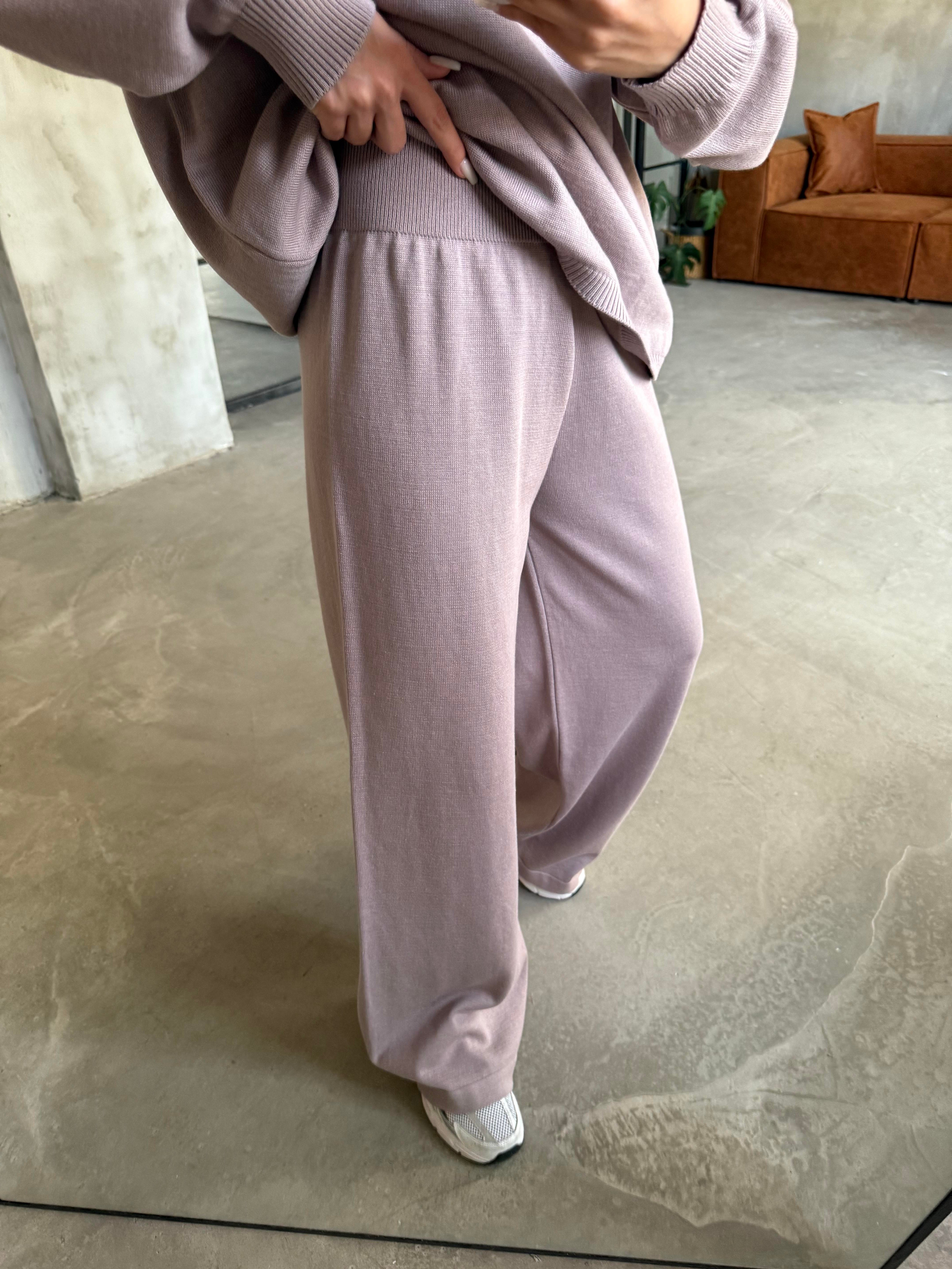 Gül Kurusu Basic Oversize Triko Takım - Dominatrend