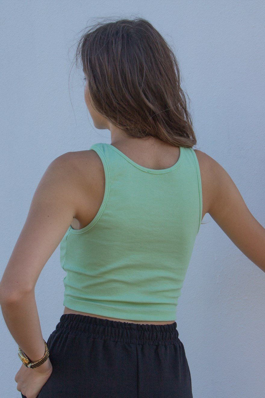 Halter Yaka Crop - Yeşil - Dominatrend