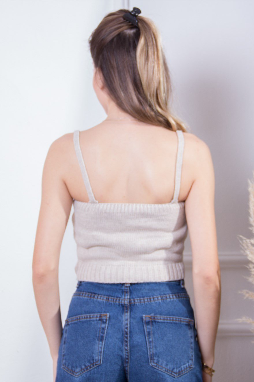 Hırka - Bluz Takım - Krem - Dominatrend