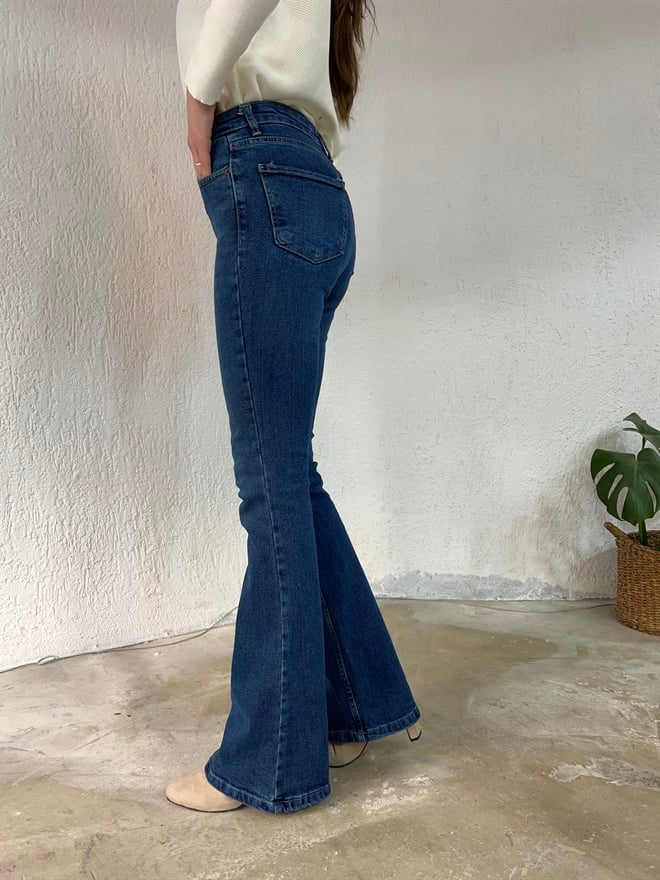 İspanyol Paça Mavi Jean - Dominatrend
