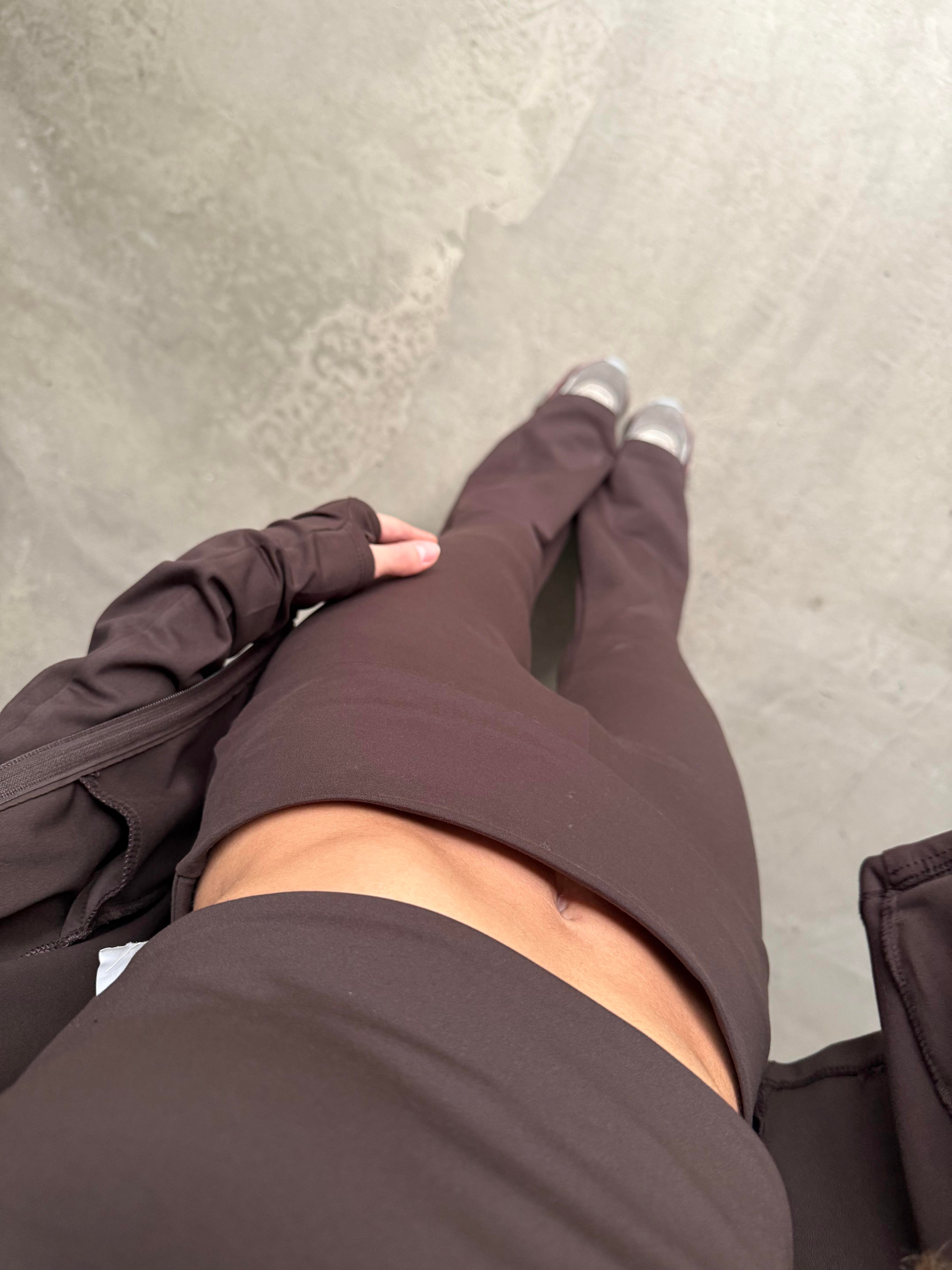 Kahverengi Bralet Tayt Ceket Takım - Dominatrend