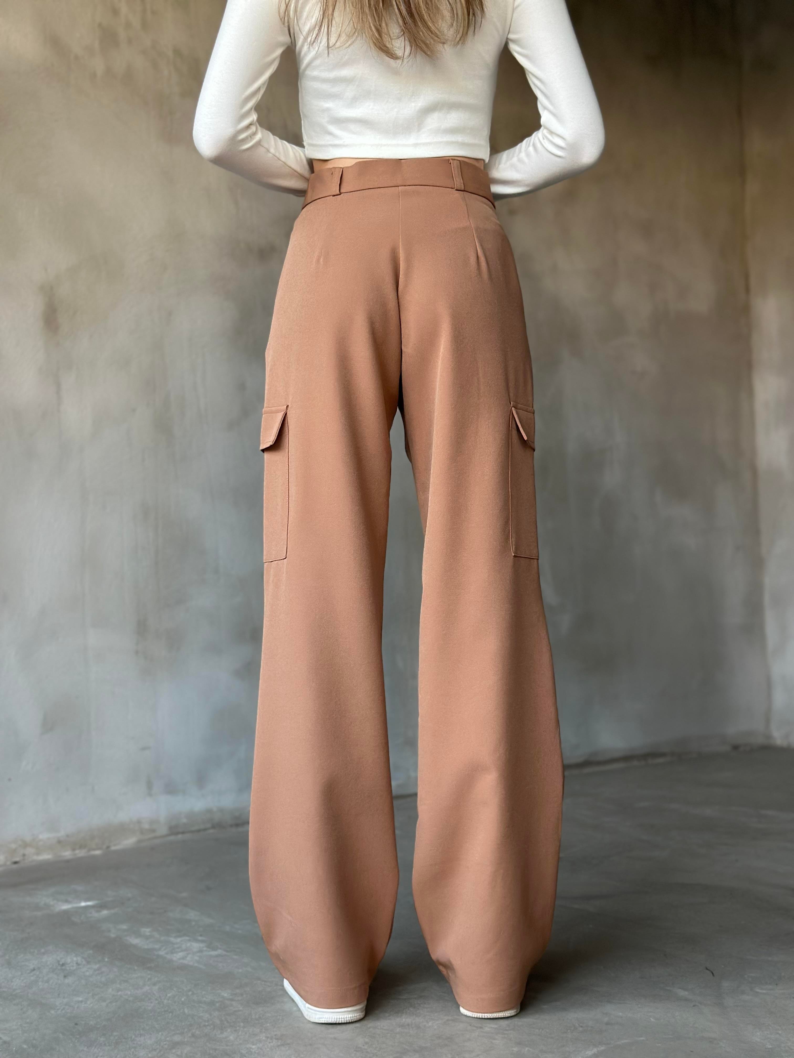 Kargo Kumaş Pantolon - Camel - Dominatrend