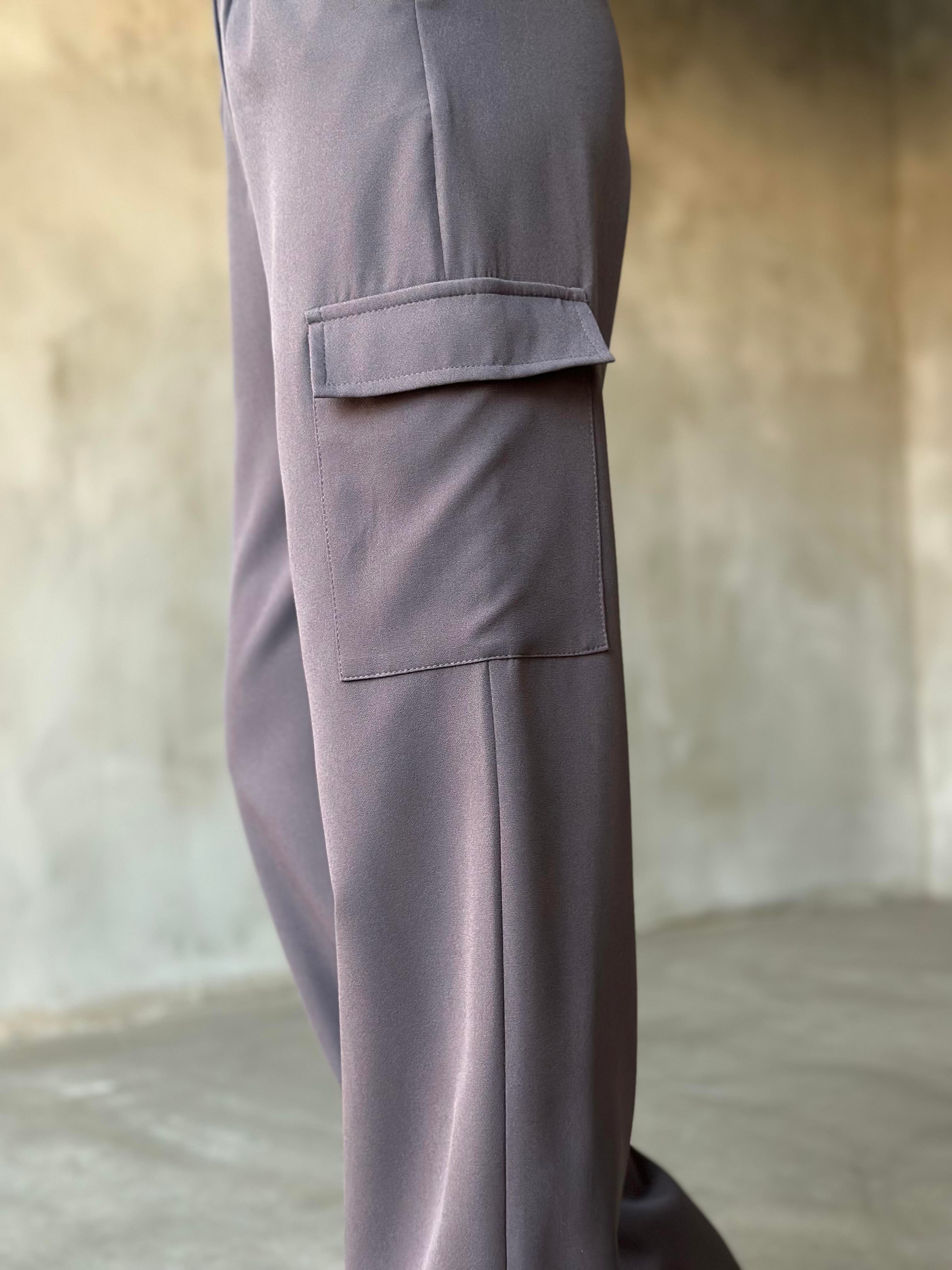 Kargo Kumaş Pantolon - Füme - Dominatrend