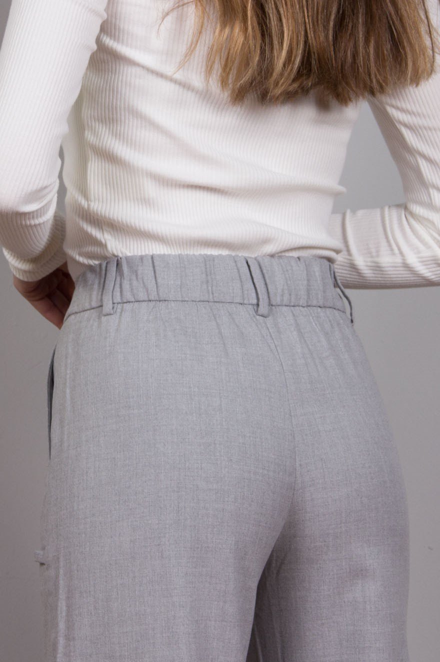 Kargo Model Bol Paça Pantolon - Gri - Dominatrend