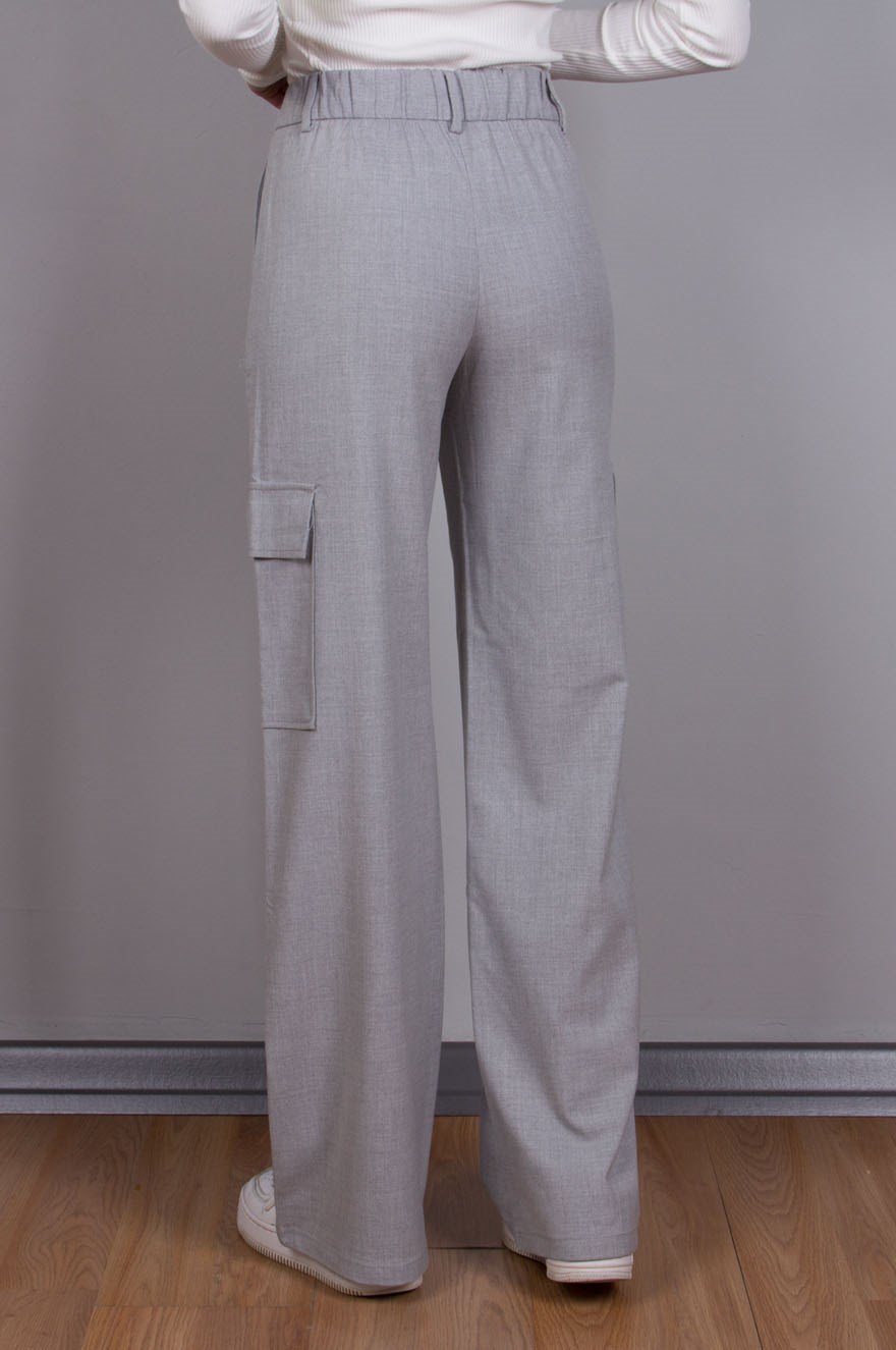 Kargo Model Bol Paça Pantolon - Gri - Dominatrend