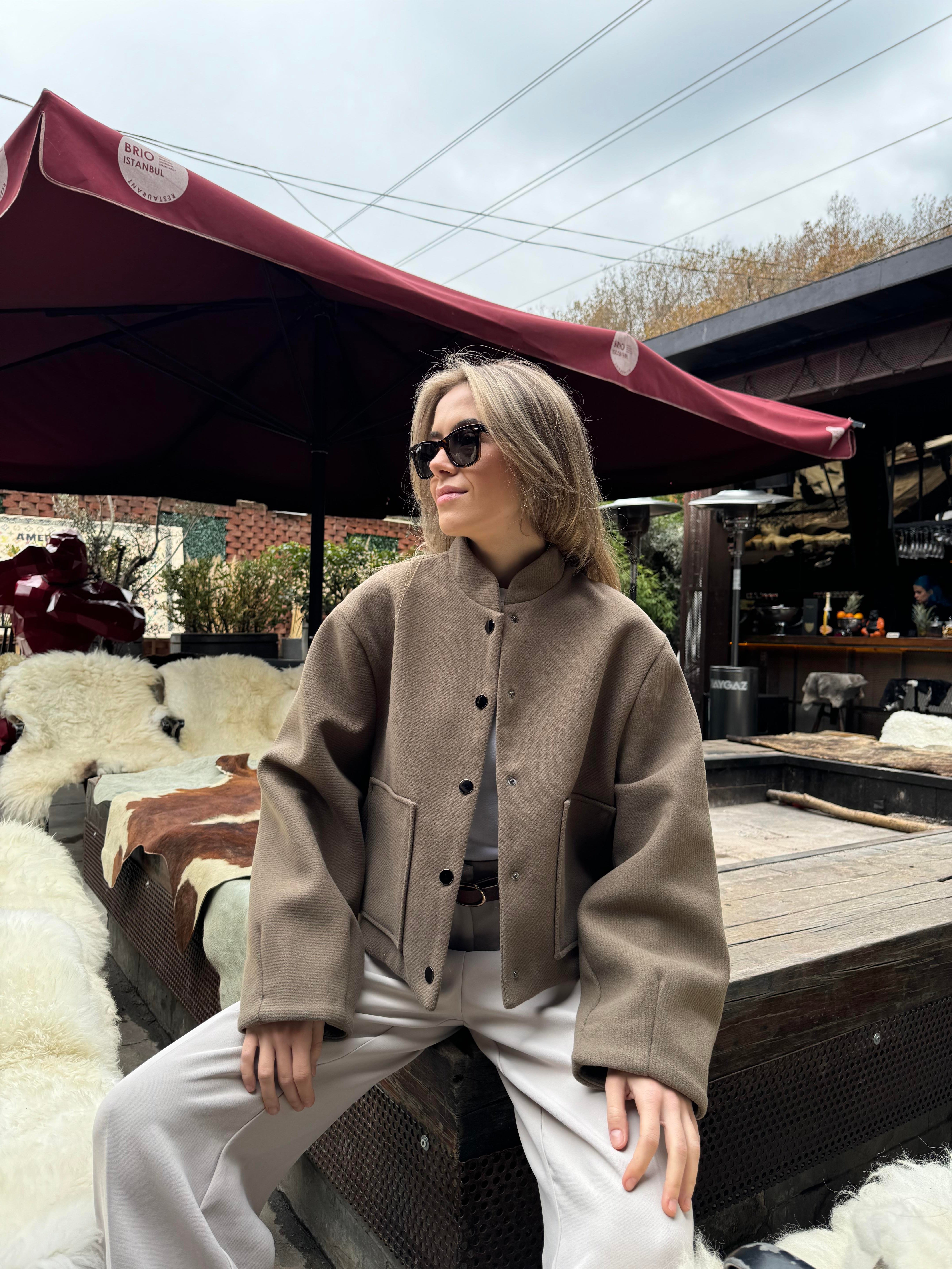 Kaşe Bomber Ceket - Dominatrend