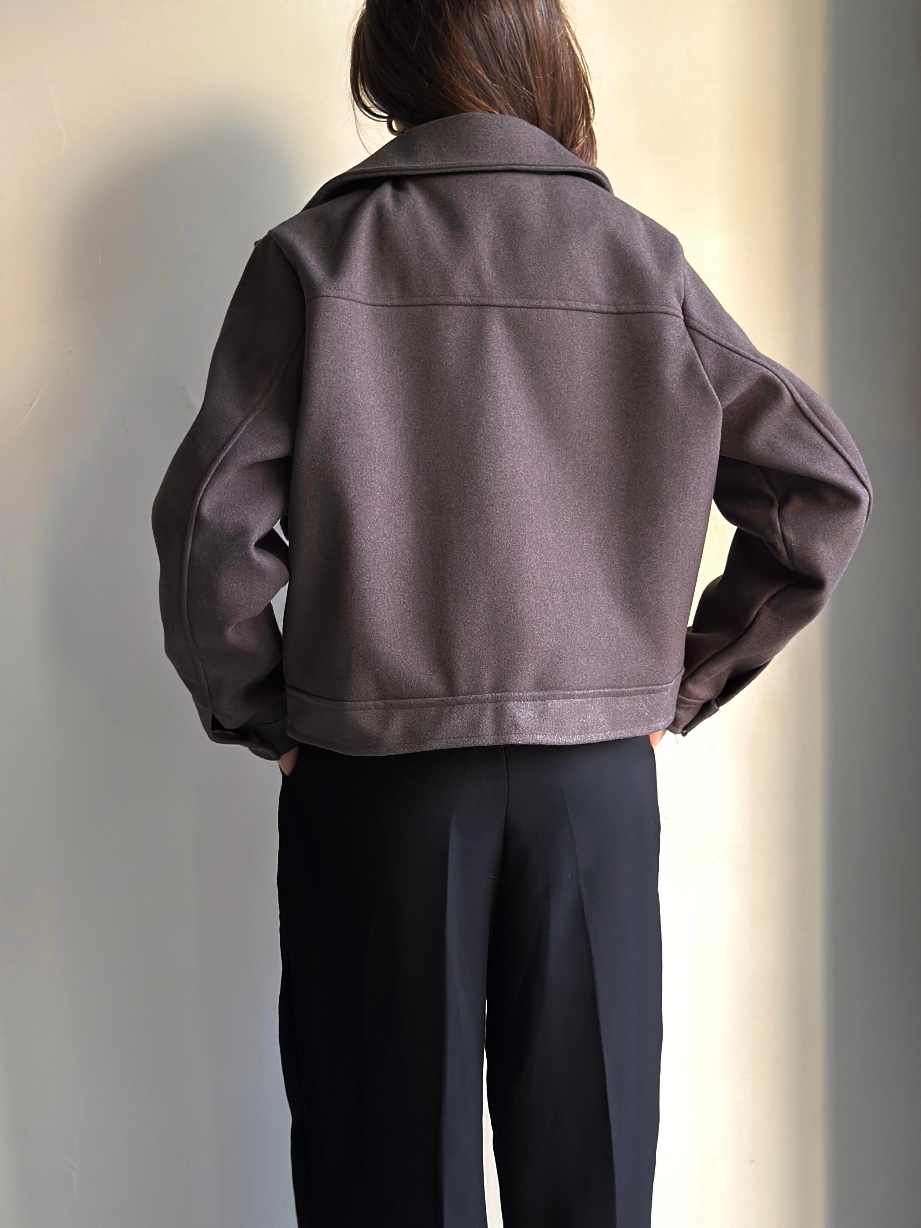 Kaşe Crop Ceket - Kahverengi - Dominatrend