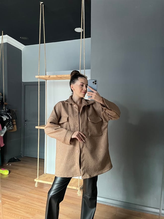 Keçe Ceket - Camel - Dominatrend