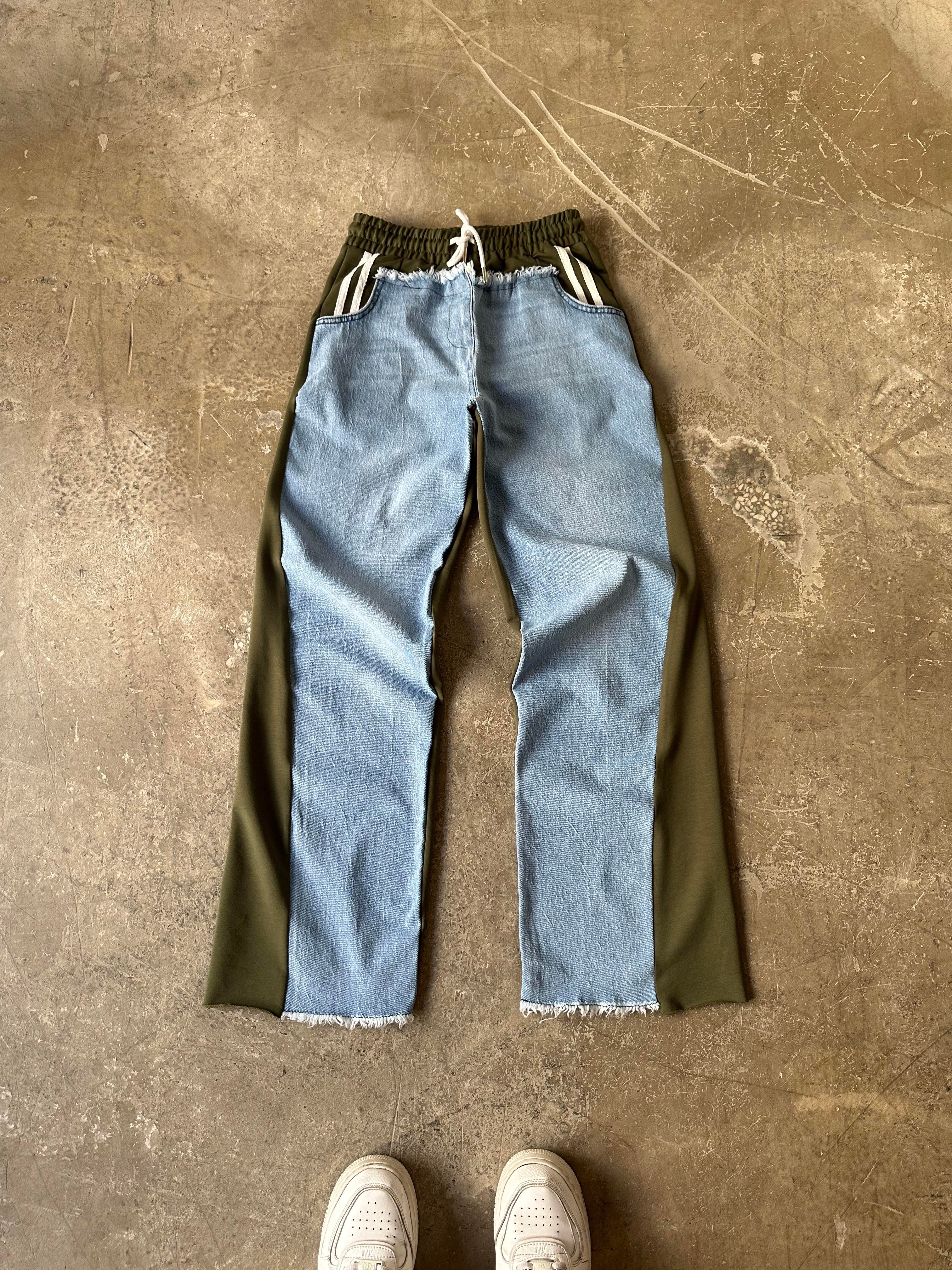 Kot Detay Baggy Eşofman - Haki - Dominatrend
