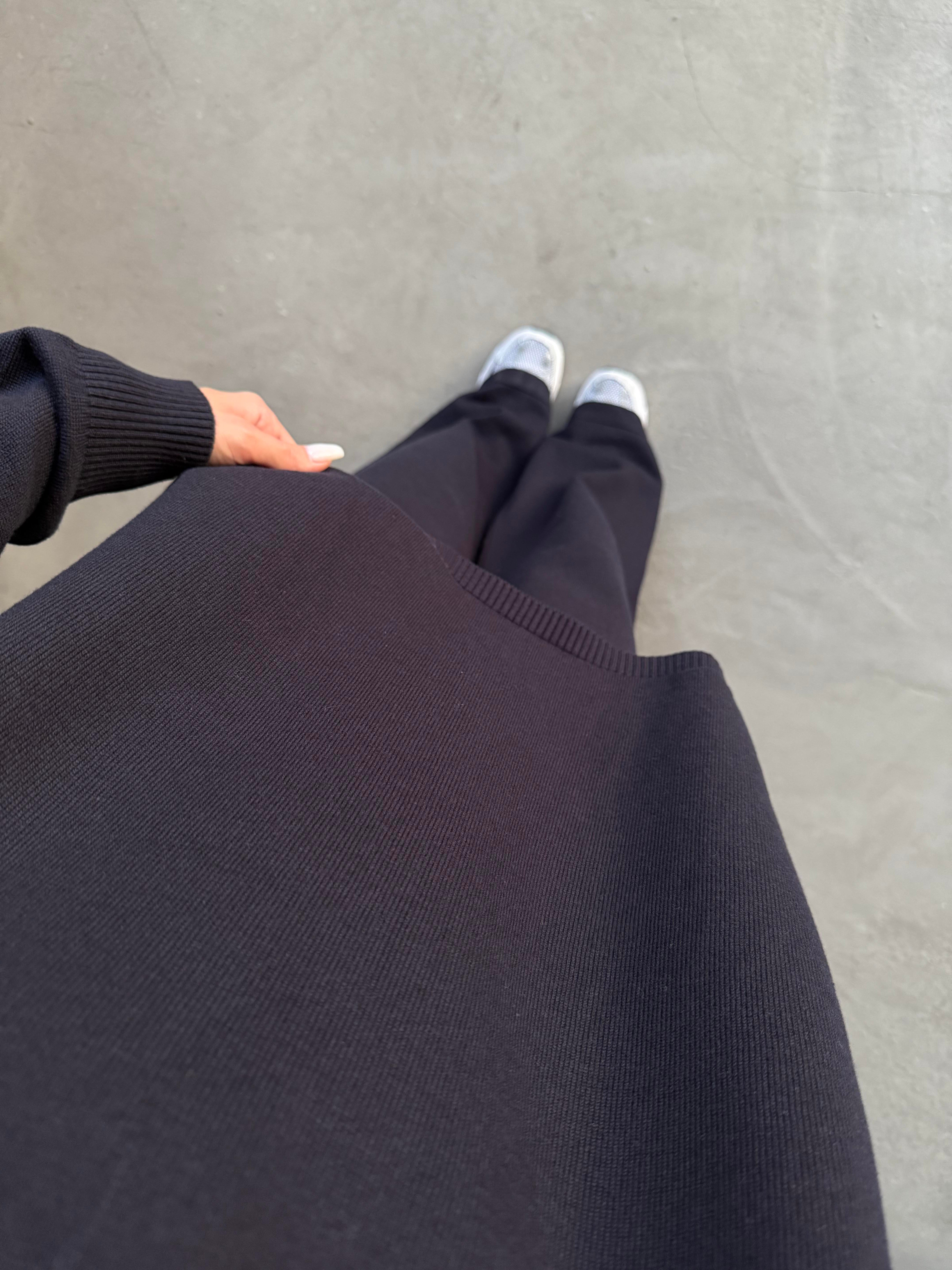 Lacivert Basic Oversize Triko Takım - Dominatrend