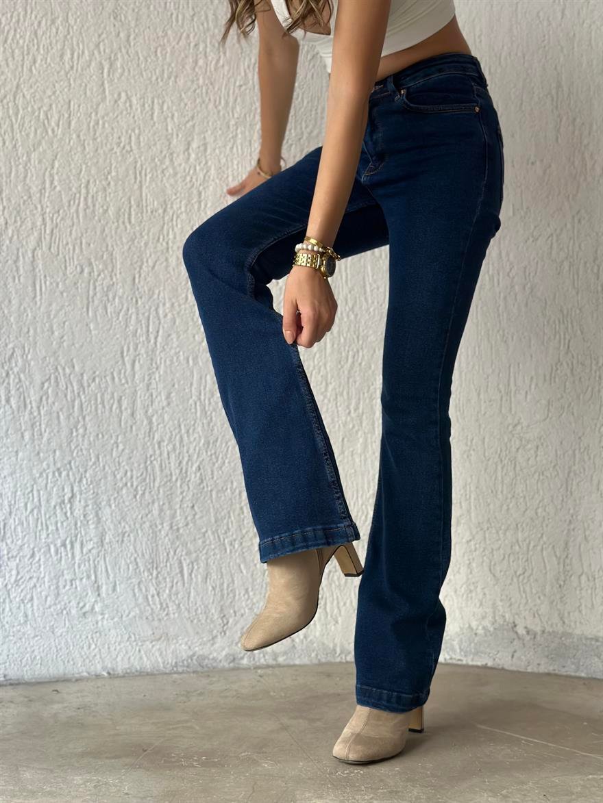 Lacivert İspanyol Paça Jean - Dominatrend