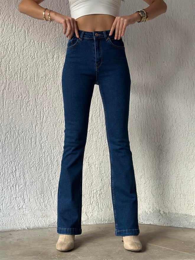 Lacivert İspanyol Paça Jean - Dominatrend