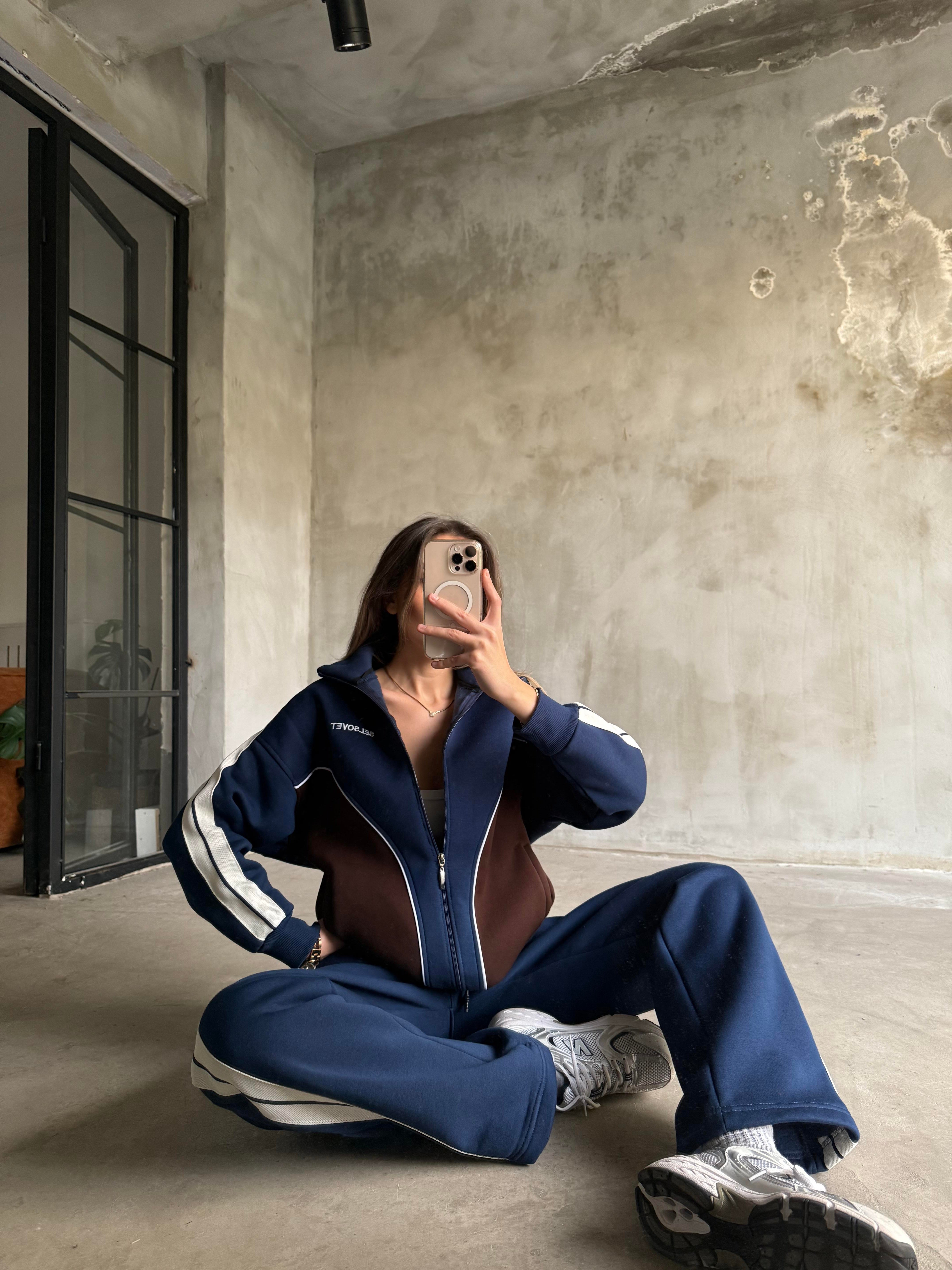 Lacivert Vintage Eşofman Takımı - Dominatrend