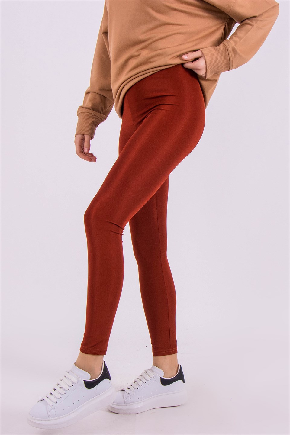 Lastikli Tayt - Kiremit - Dominatrend