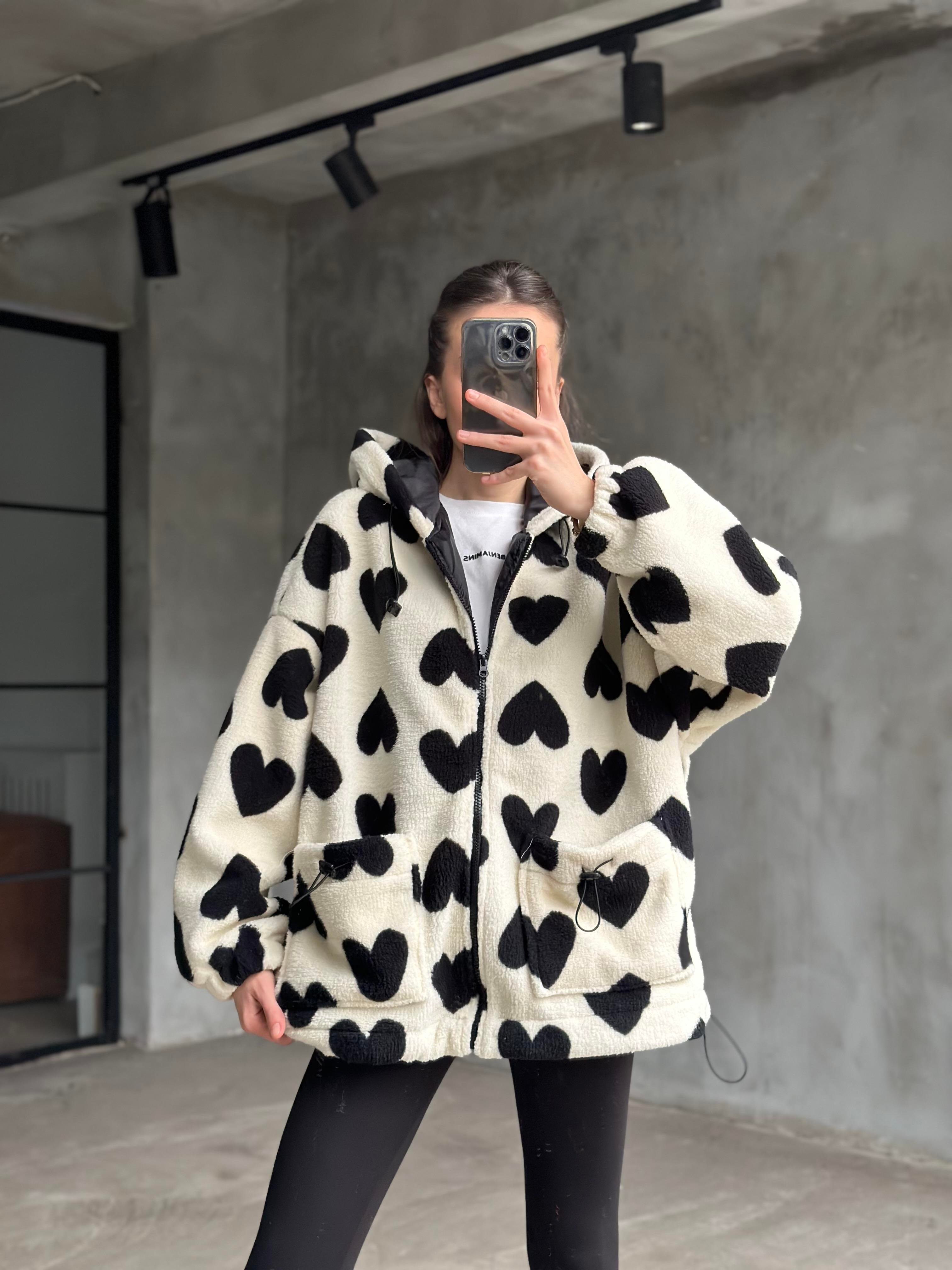 Love Kalp Desenli Teddy Mont - Dominatrend