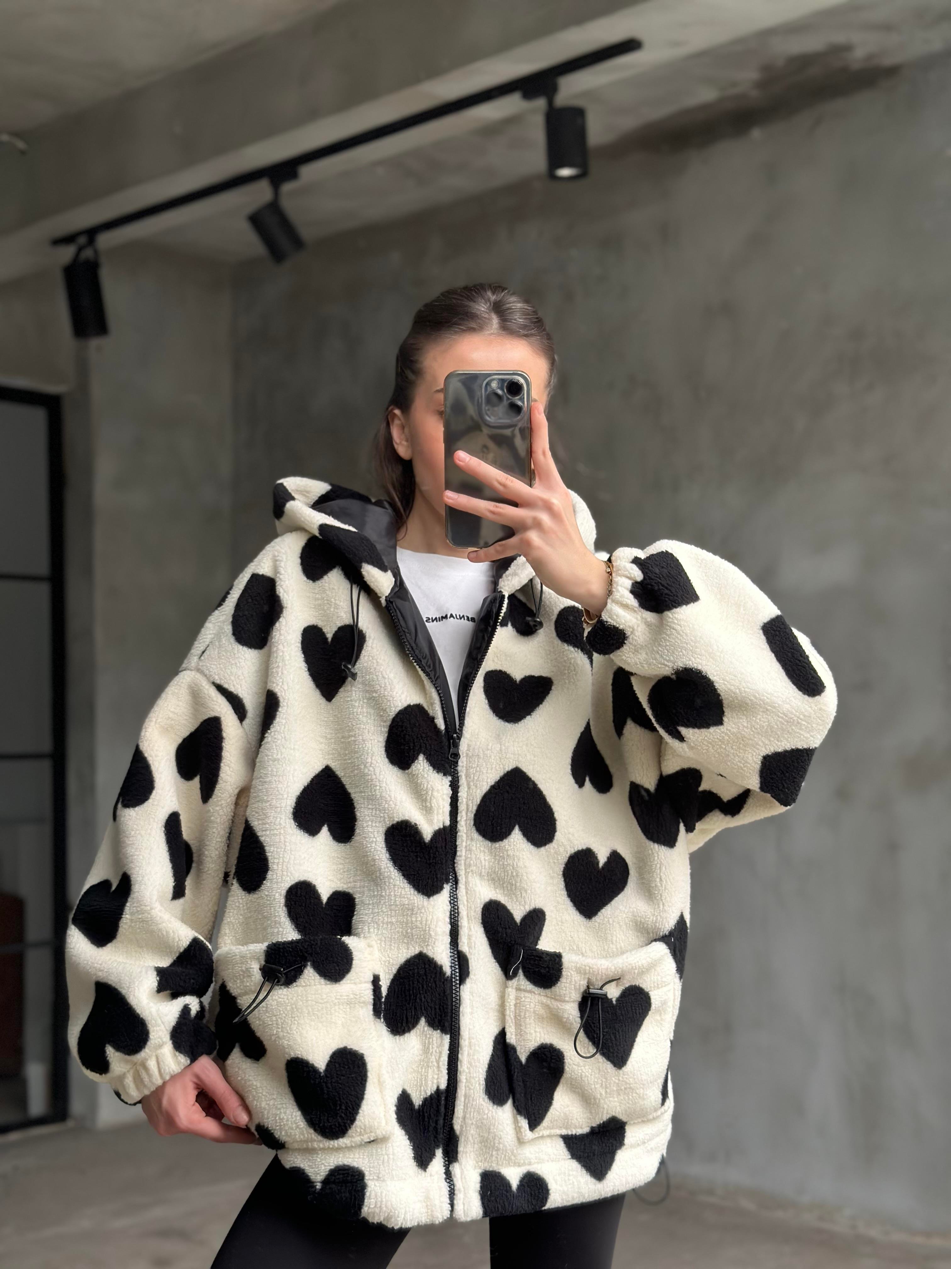 Love Kalp Desenli Teddy Mont - Dominatrend