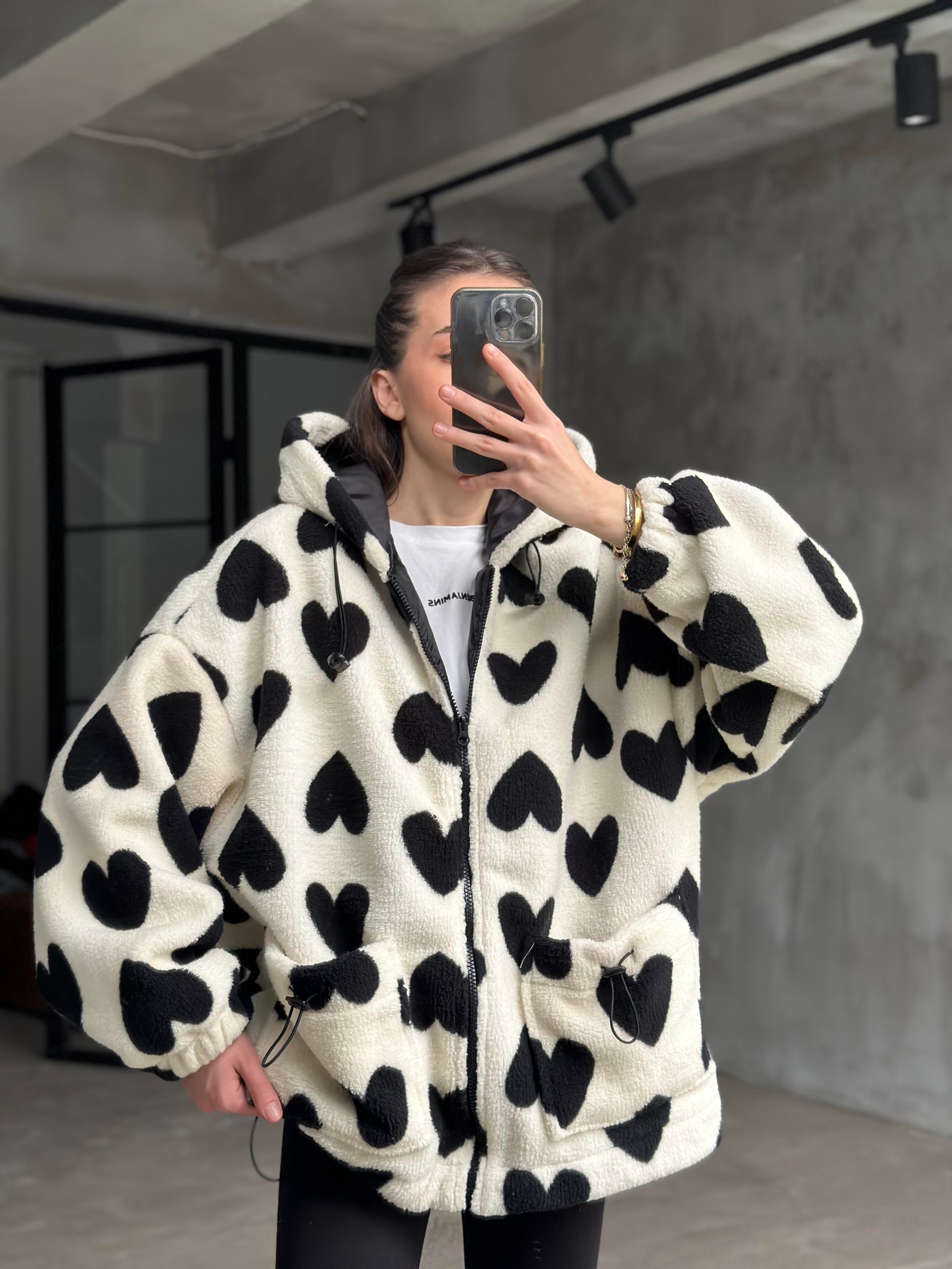 Love Kalp Desenli Teddy Mont - Dominatrend