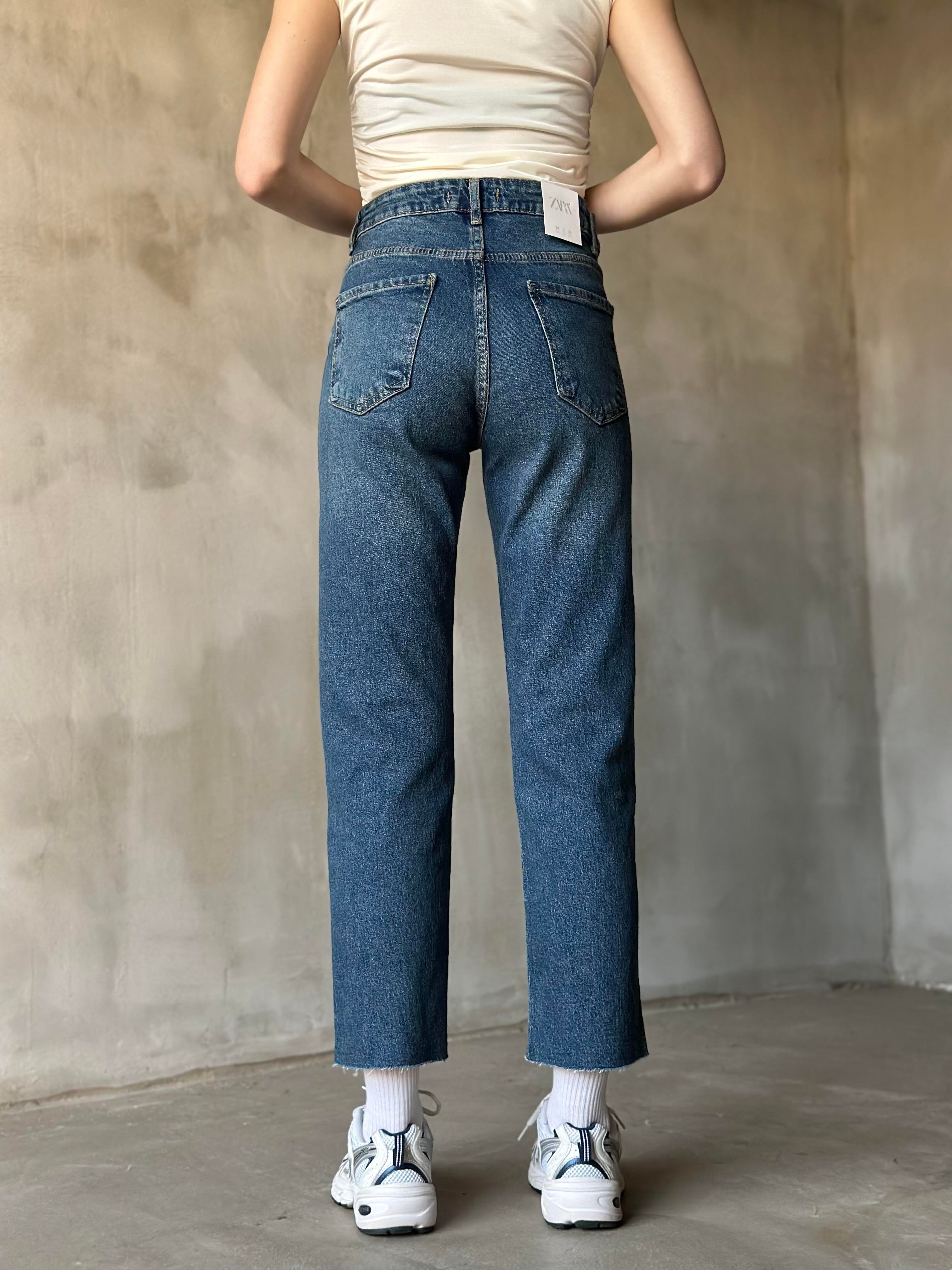 Mavi Kesik Paça Boyfit Jean - Dominatrend