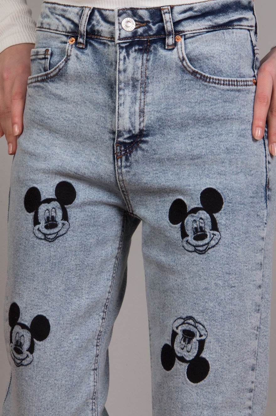 Mickey Mom Jean - Mavi - Dominatrend