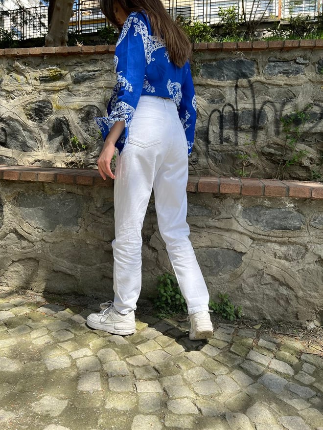 Mom Jean Beyaz - Dominatrend