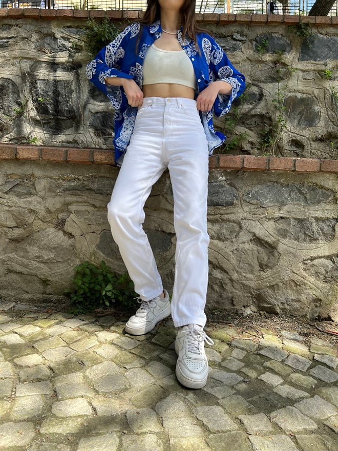 Mom Jean Beyaz - Dominatrend