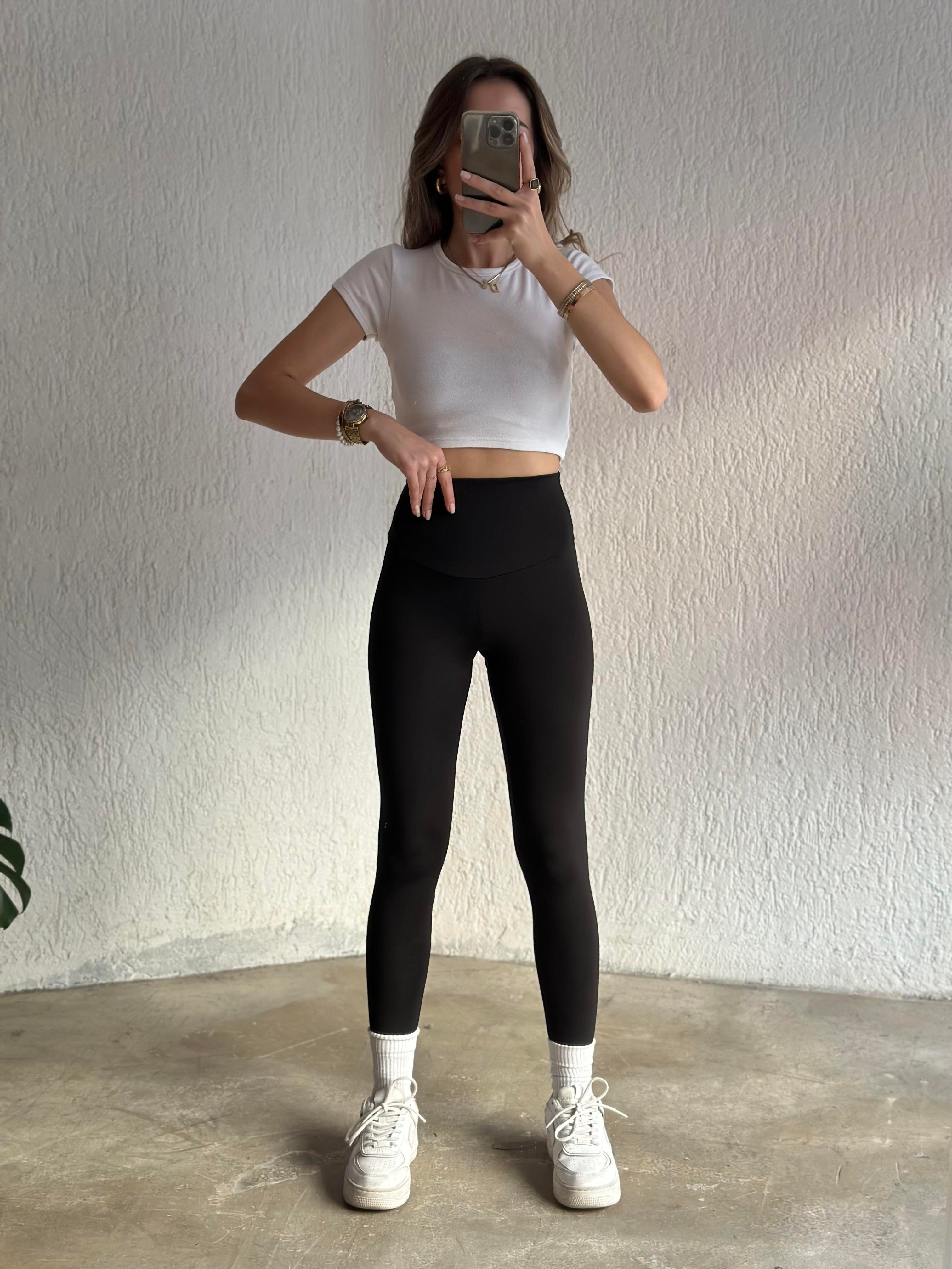 Oysh Comfortlüx Şardonlu Tayt - Siyah - Dominatrend