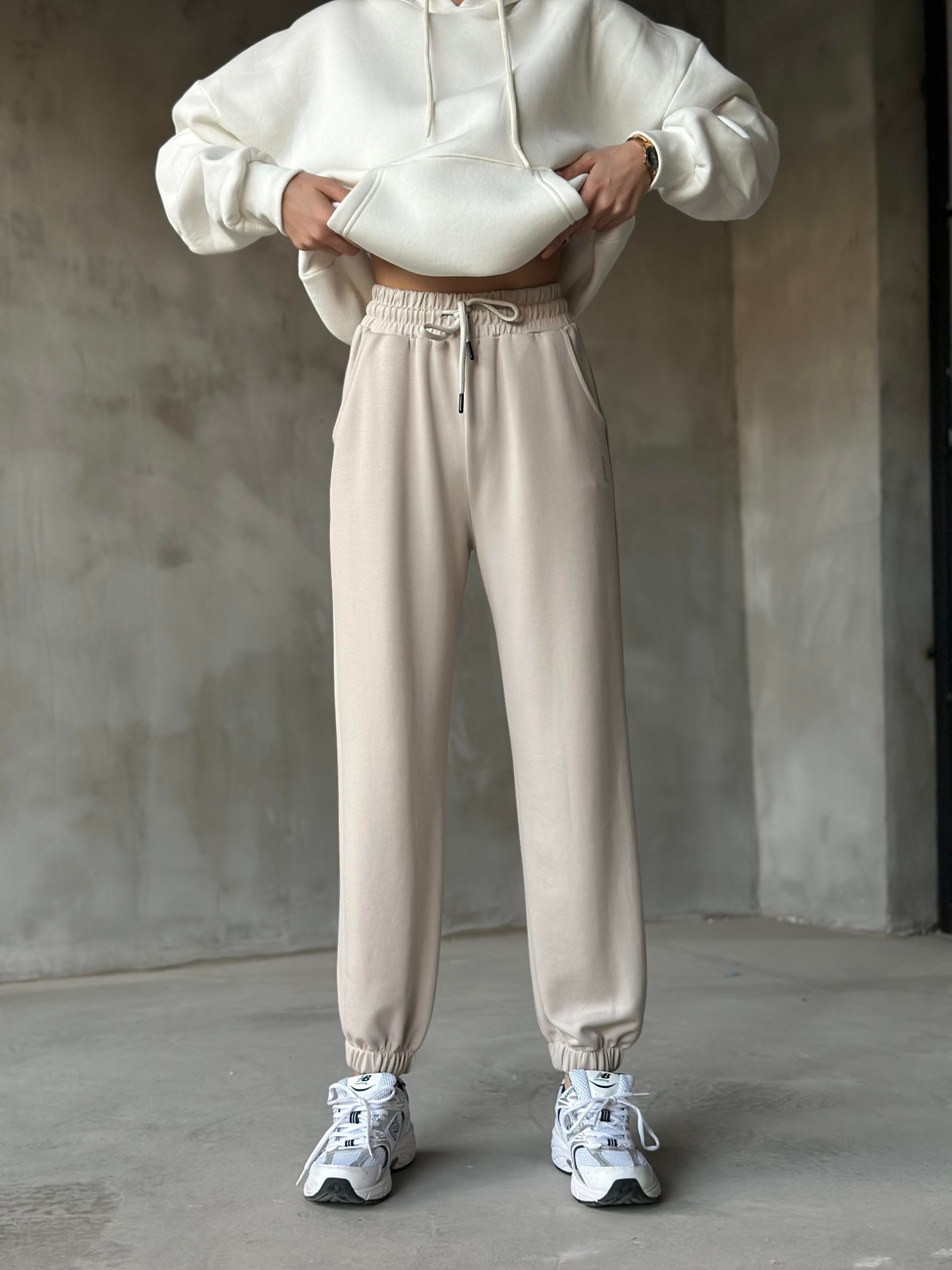 Oysh Jogger Eşofman Alt - Ekru - Dominatrend