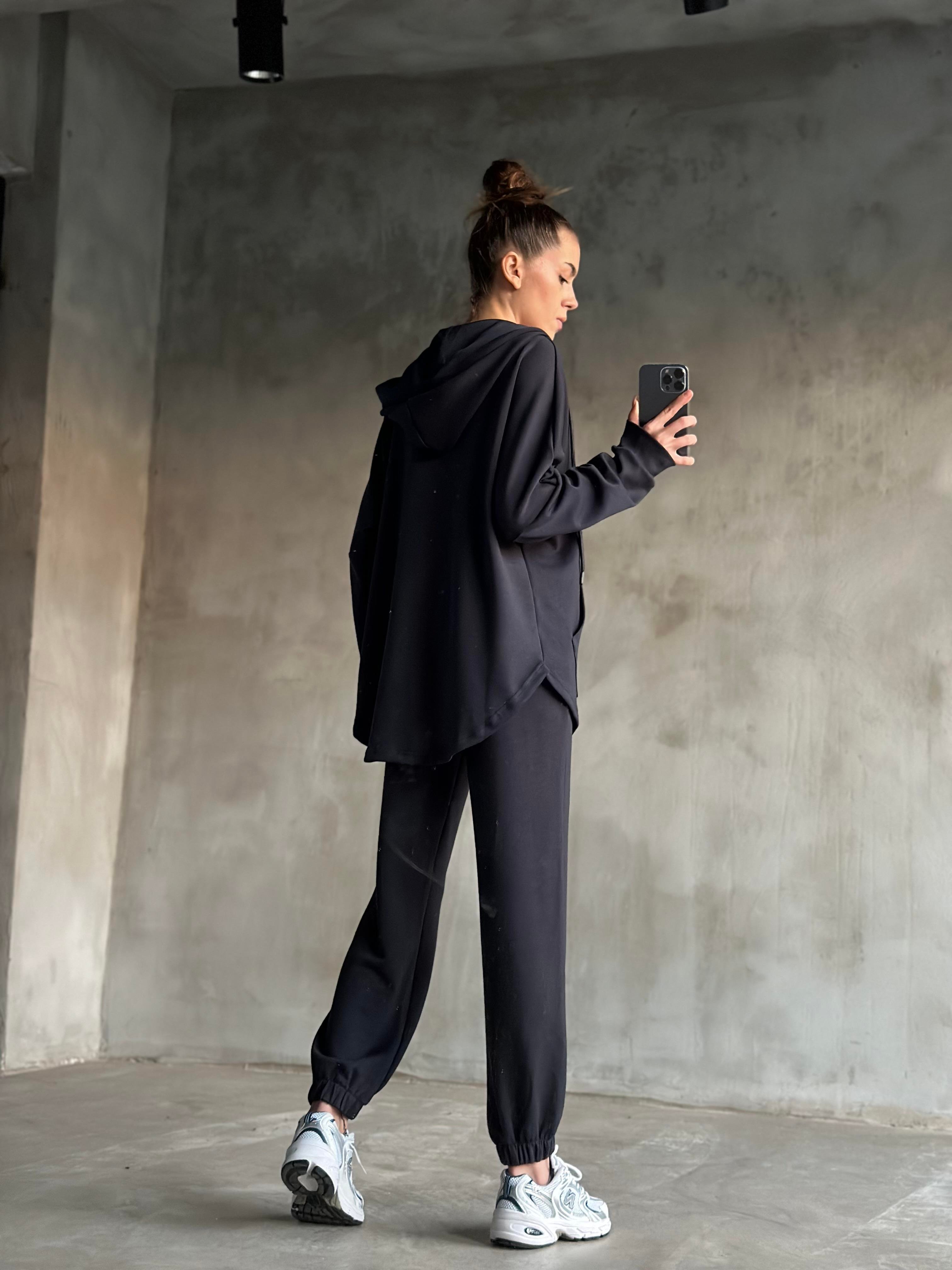 Oysh Uzun Hırkalı Jogger Takım - Antrasit - Dominatrend