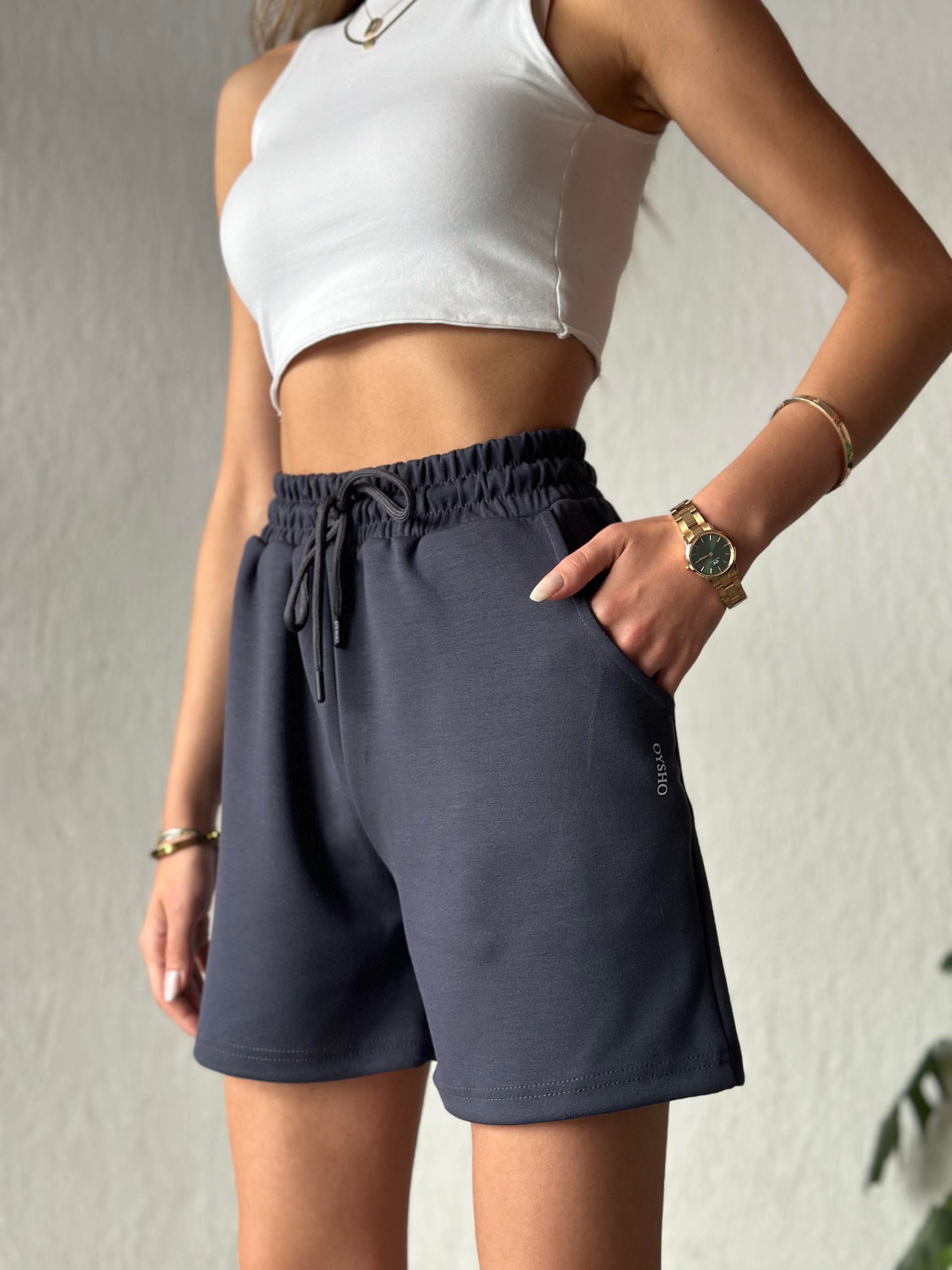 Oysho Bermuda Şort - Füme - Dominatrend