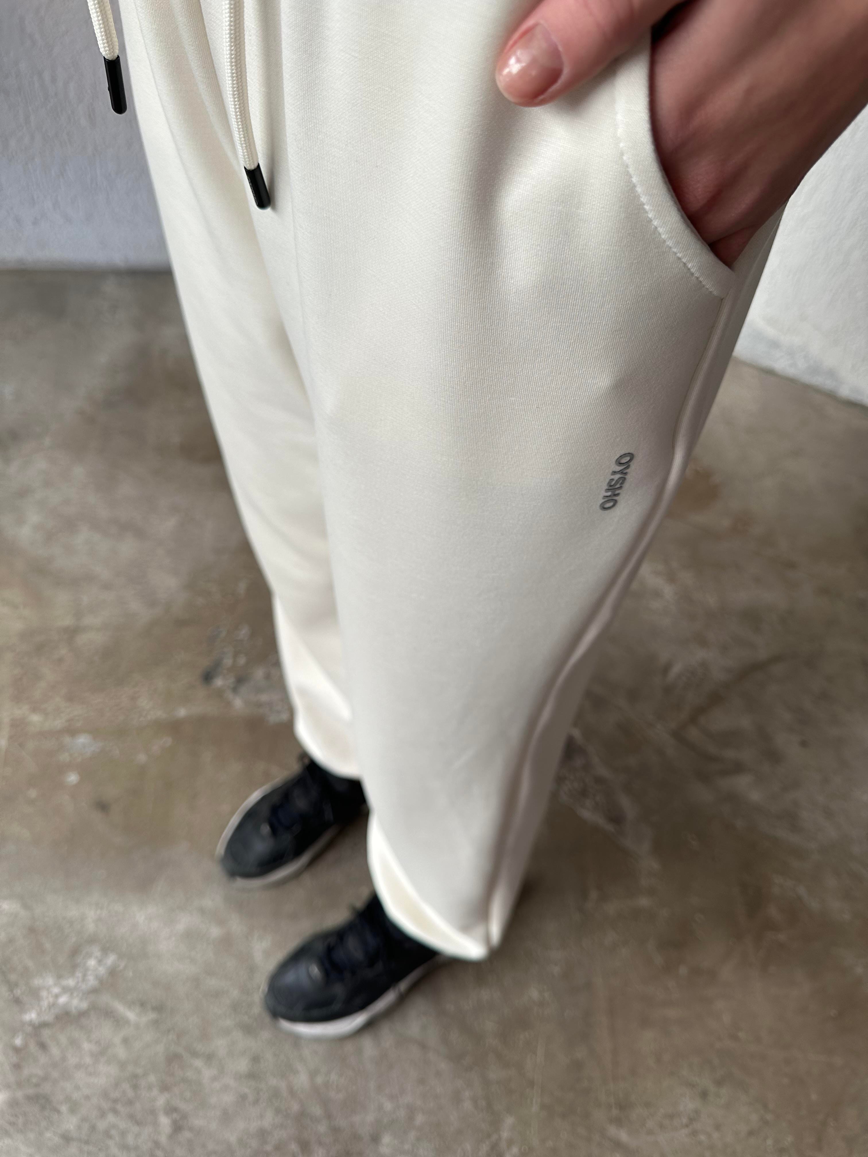 Oysho Jogger Pantolon - Beyaz - Dominatrend
