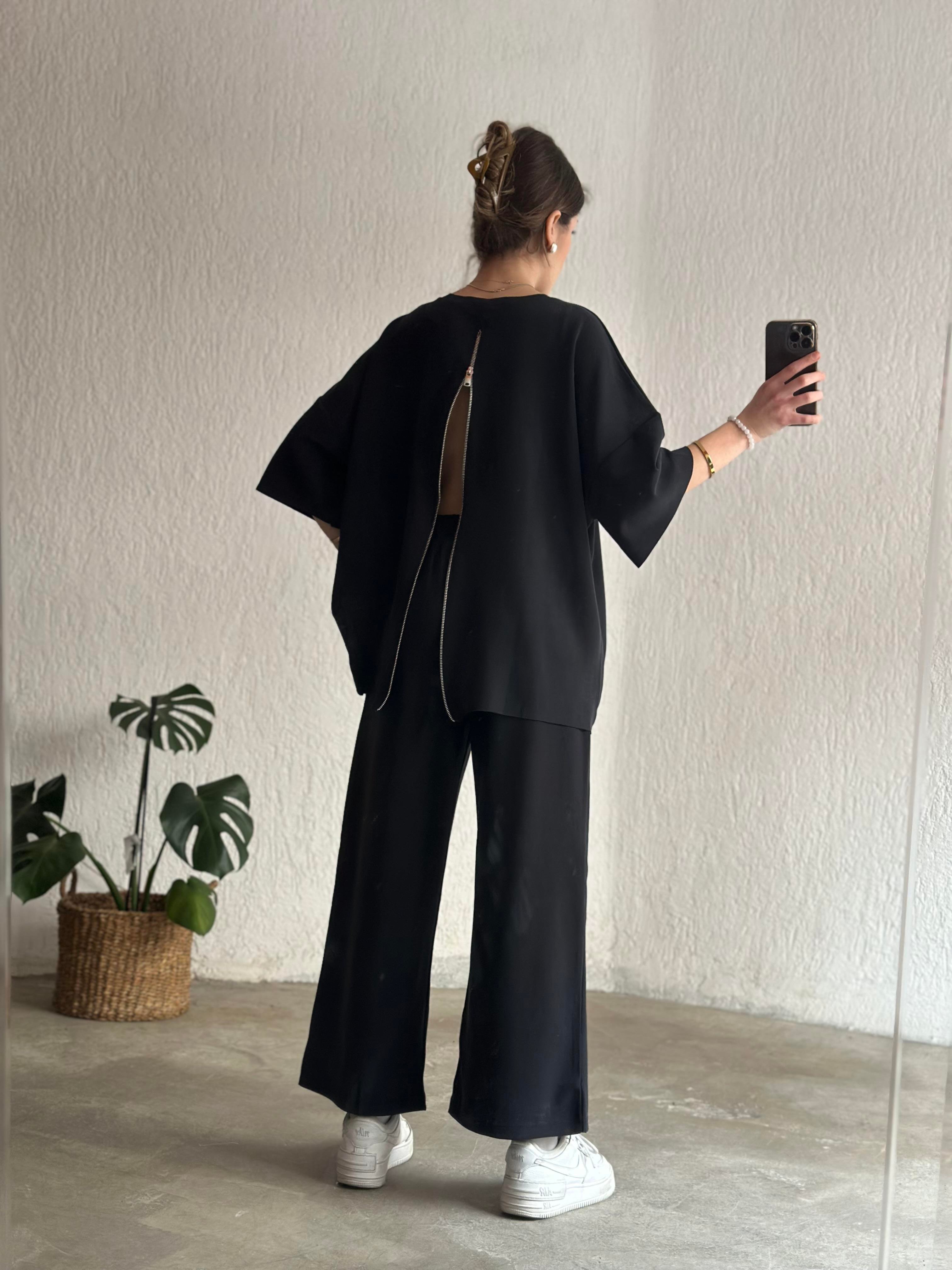 Oysho Modal Fermuarlı Takım - Antrasit - Dominatrend