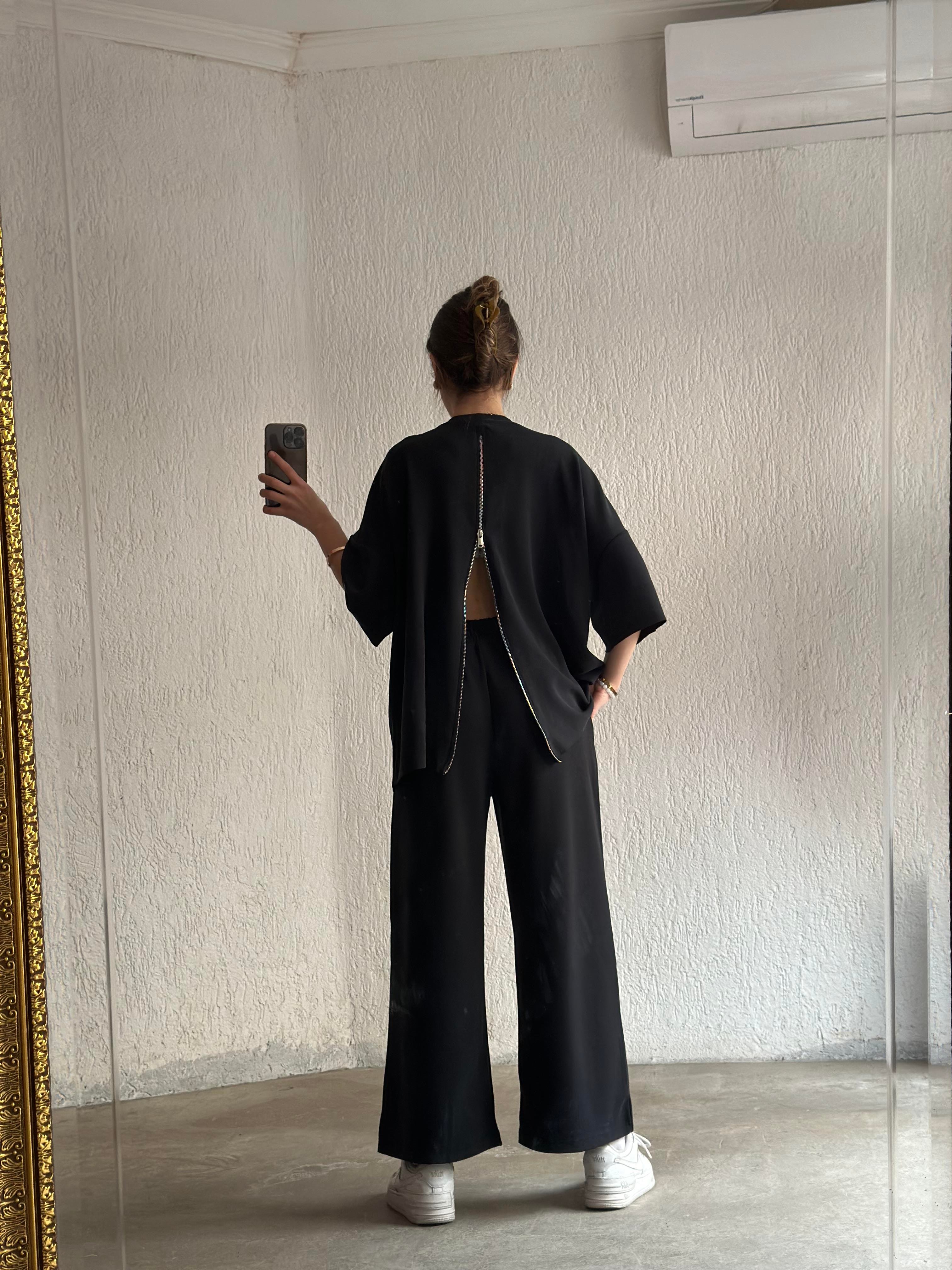 Oysho Modal Fermuarlı Takım - Antrasit - Dominatrend