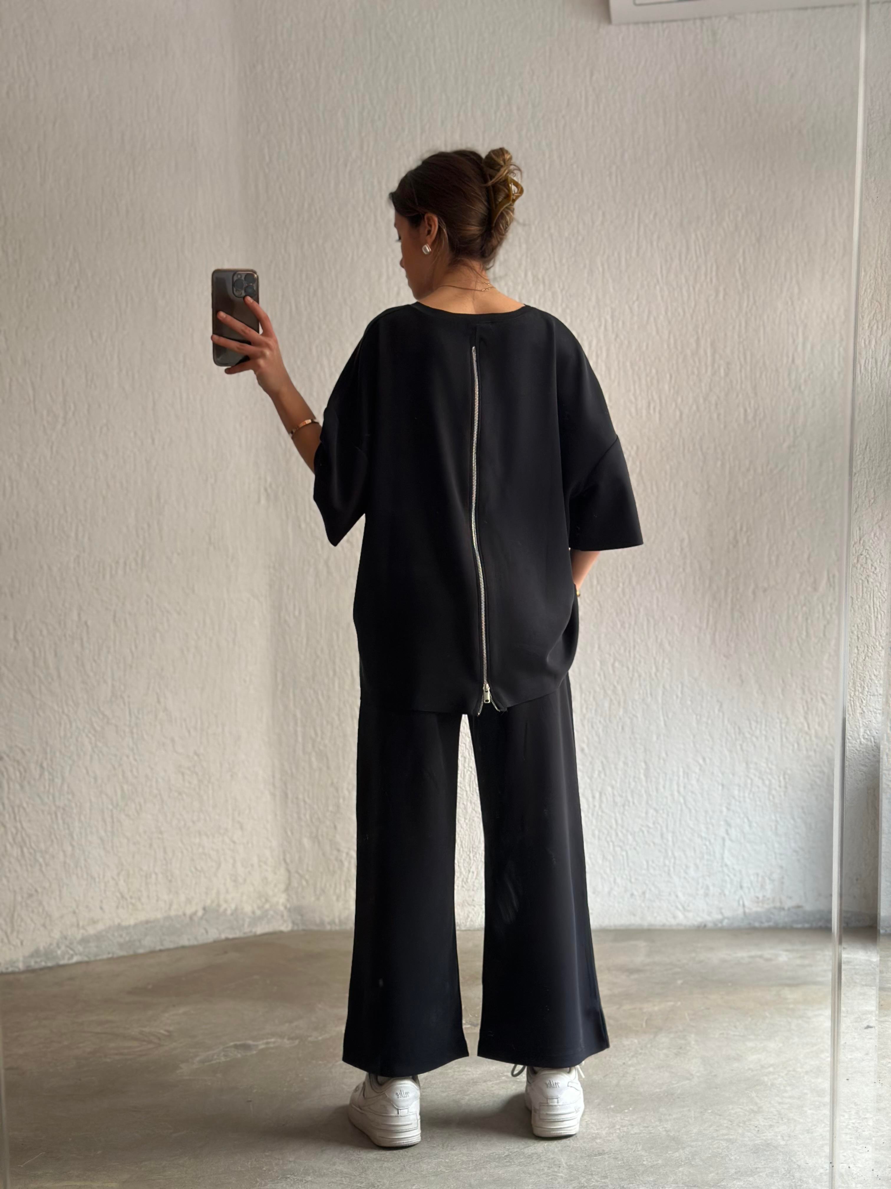 Oysho Modal Fermuarlı Takım - Antrasit - Dominatrend