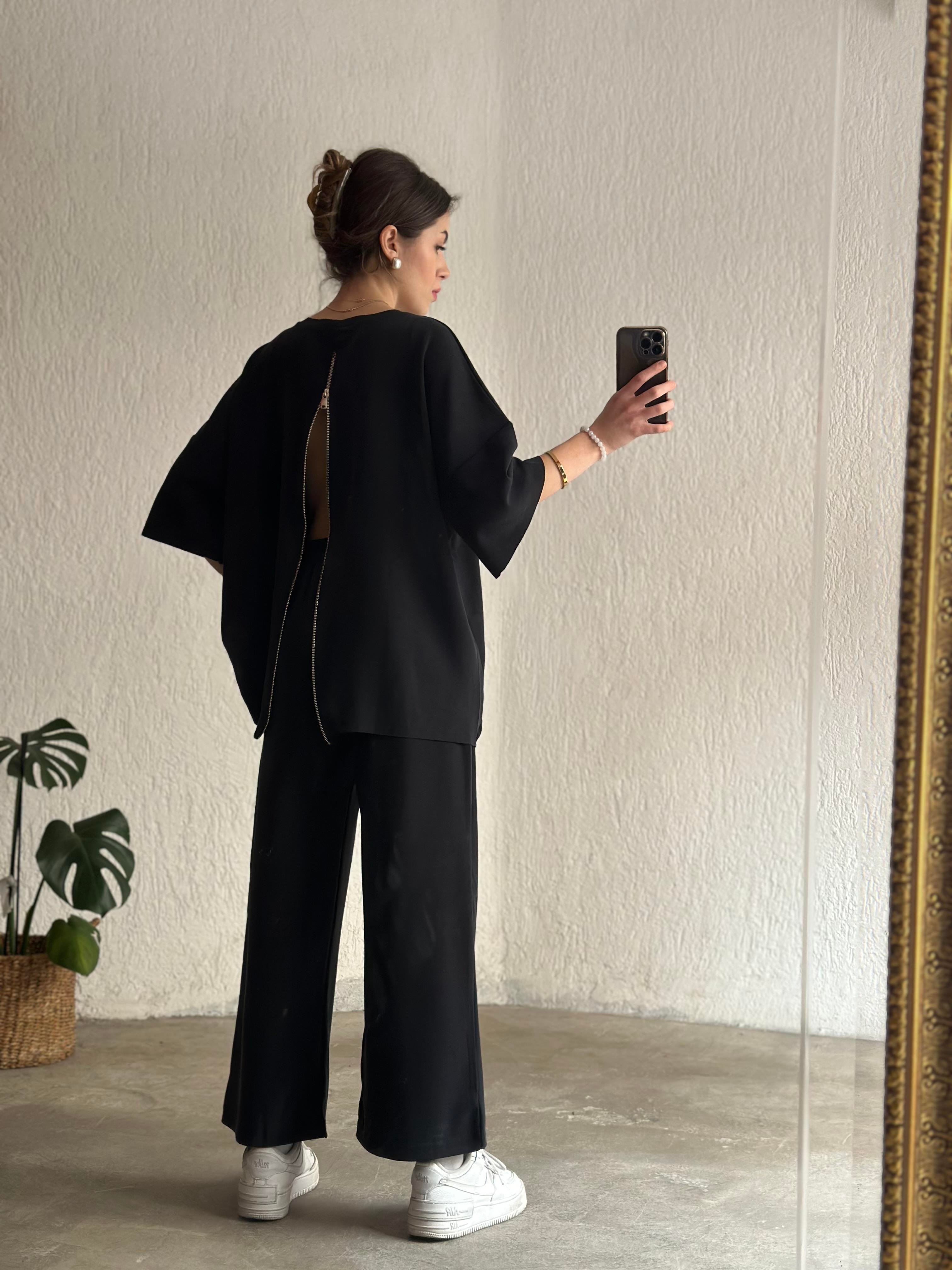 Oysho Modal Fermuarlı Takım - Antrasit - Dominatrend