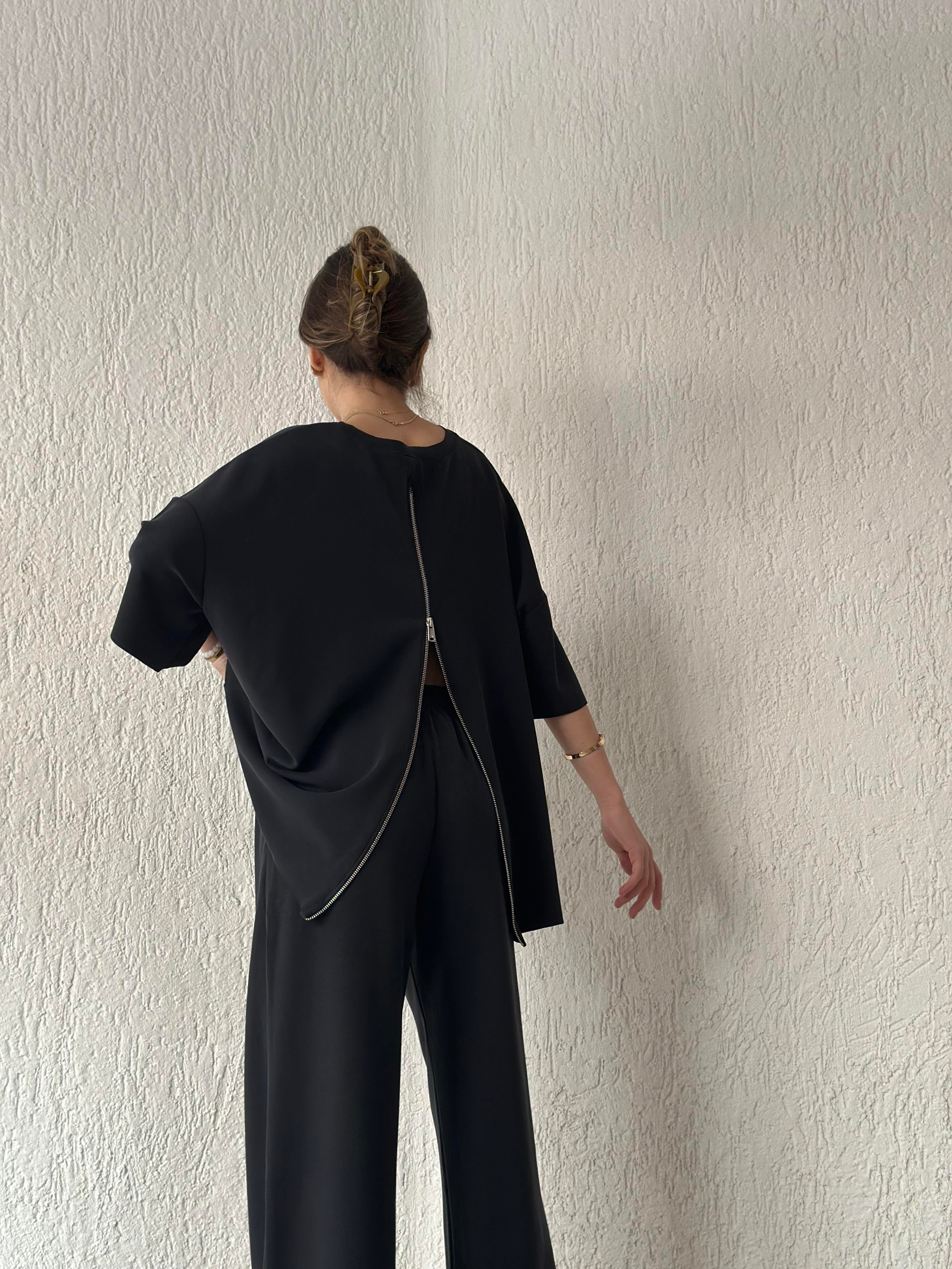 Oysho Modal Fermuarlı Takım - Antrasit - Dominatrend