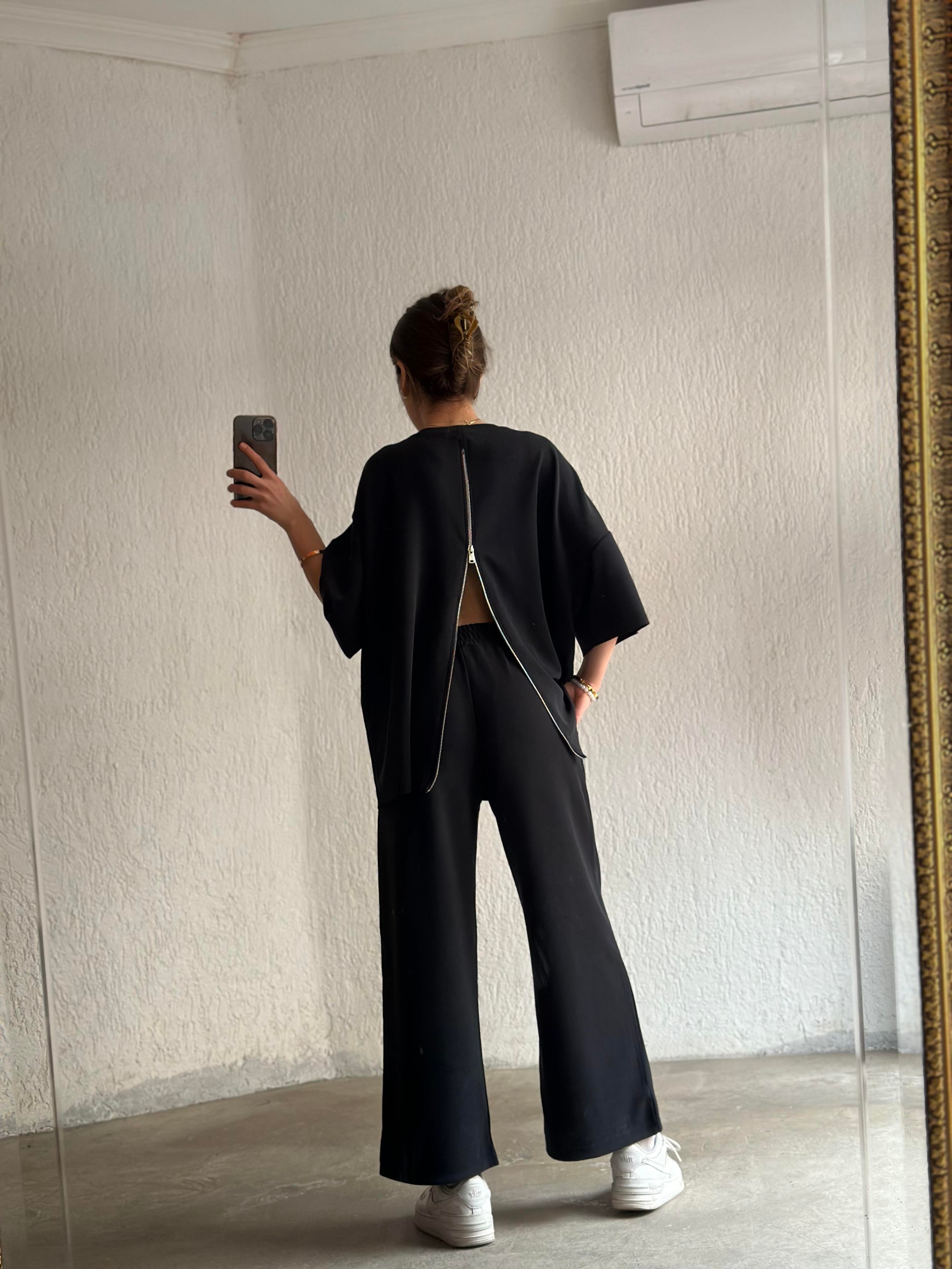 Oysho Modal Fermuarlı Takım - Antrasit - Dominatrend