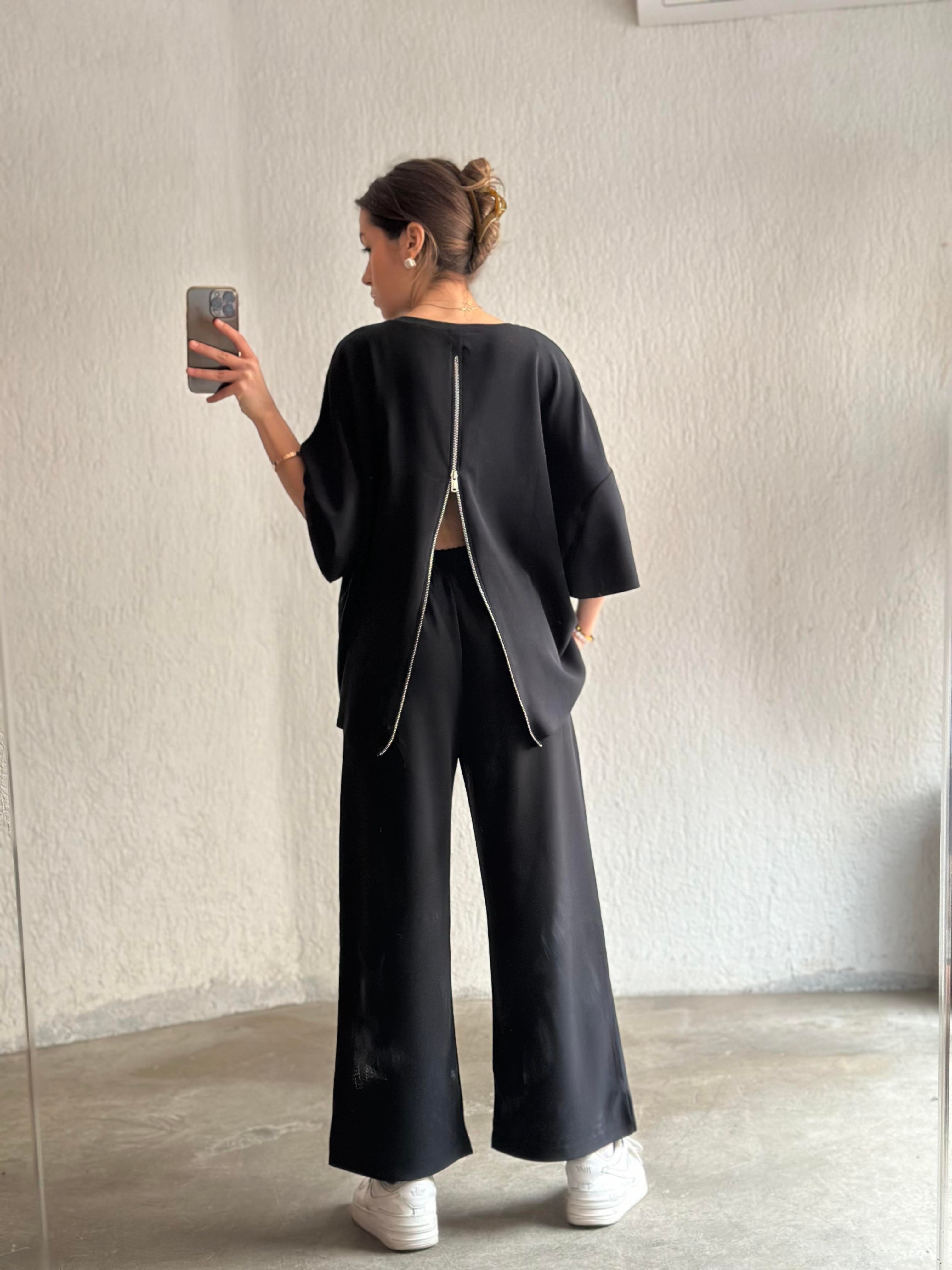 Oysho Modal Fermuarlı Takım - Antrasit - Dominatrend
