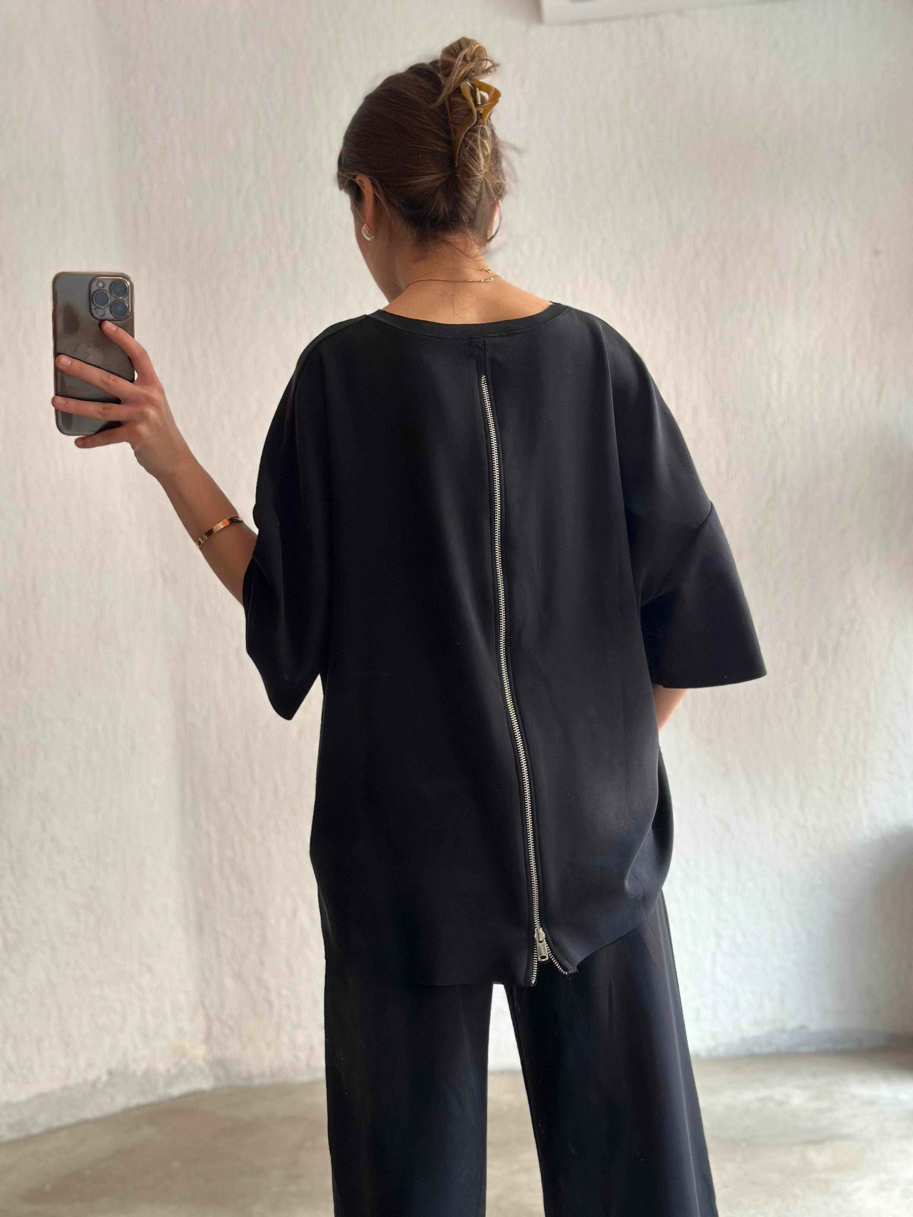 Oysho Modal Fermuarlı Takım - Antrasit - Dominatrend