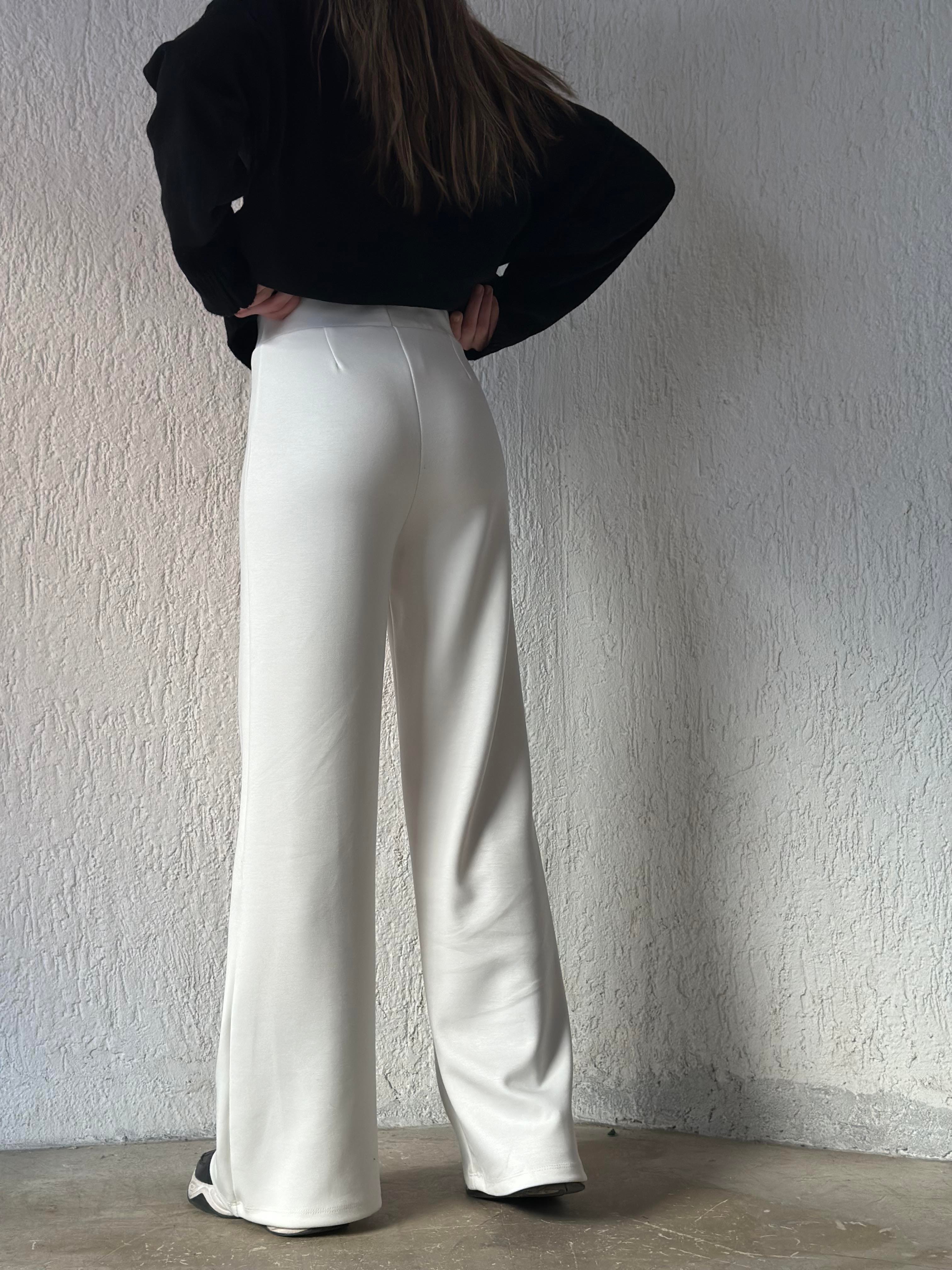 Oysho Palazzo Eşofman  Altı - Beyaz - Dominatrend