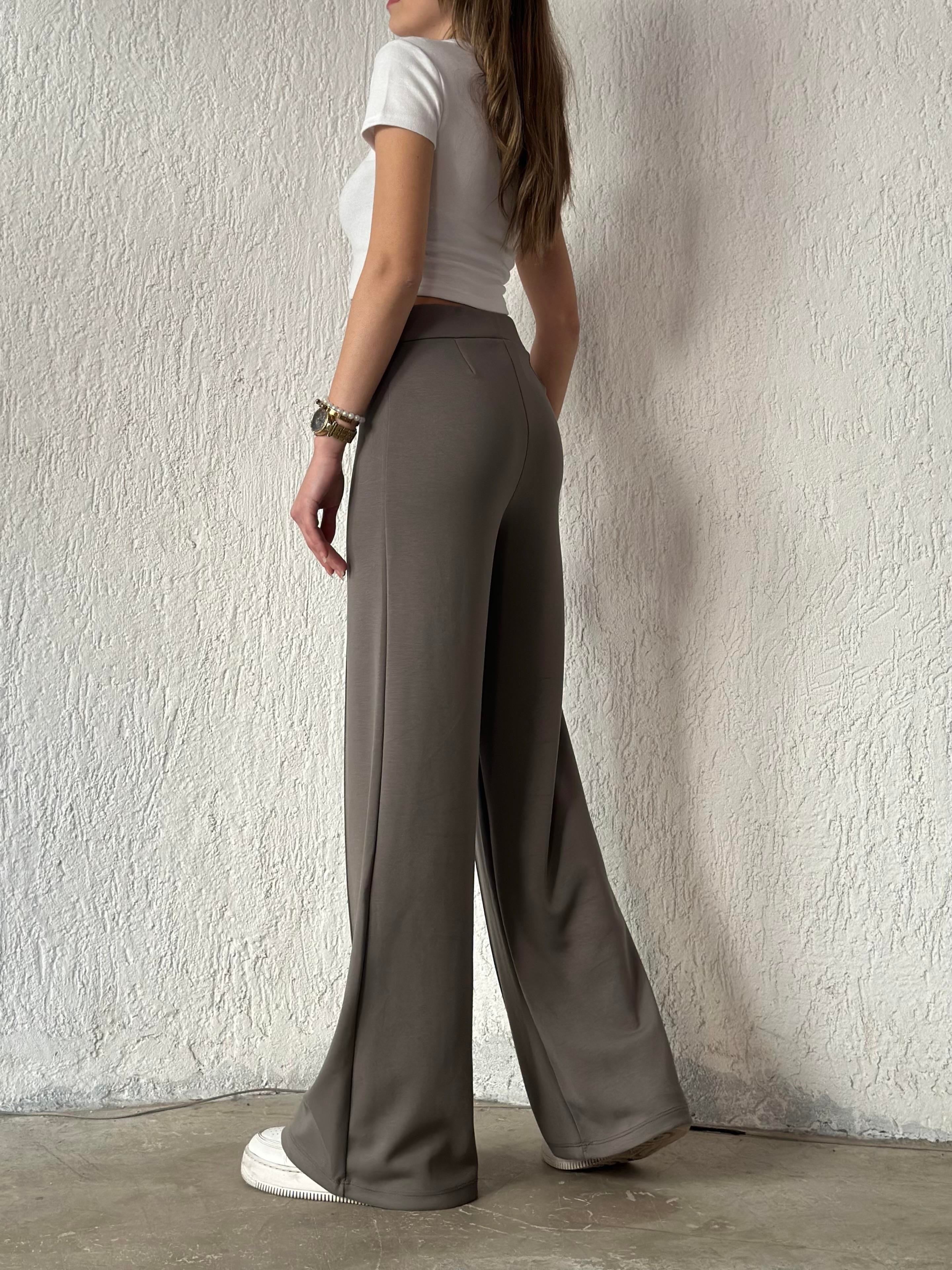 Oysho Palazzo Eşofman Altı - Gri - Dominatrend
