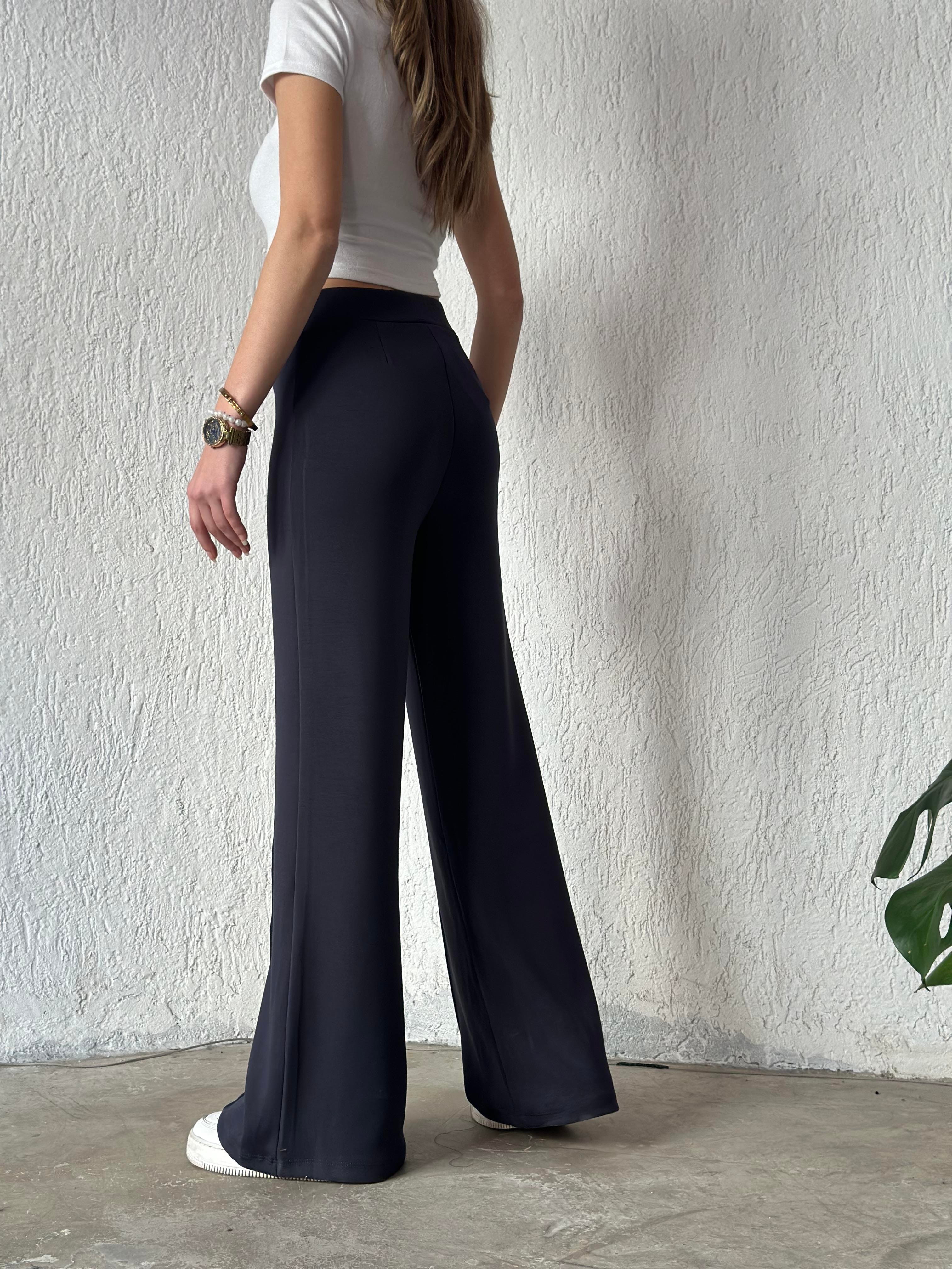 Oysho Palazzo Eşofman Altı - Lacivert - Dominatrend