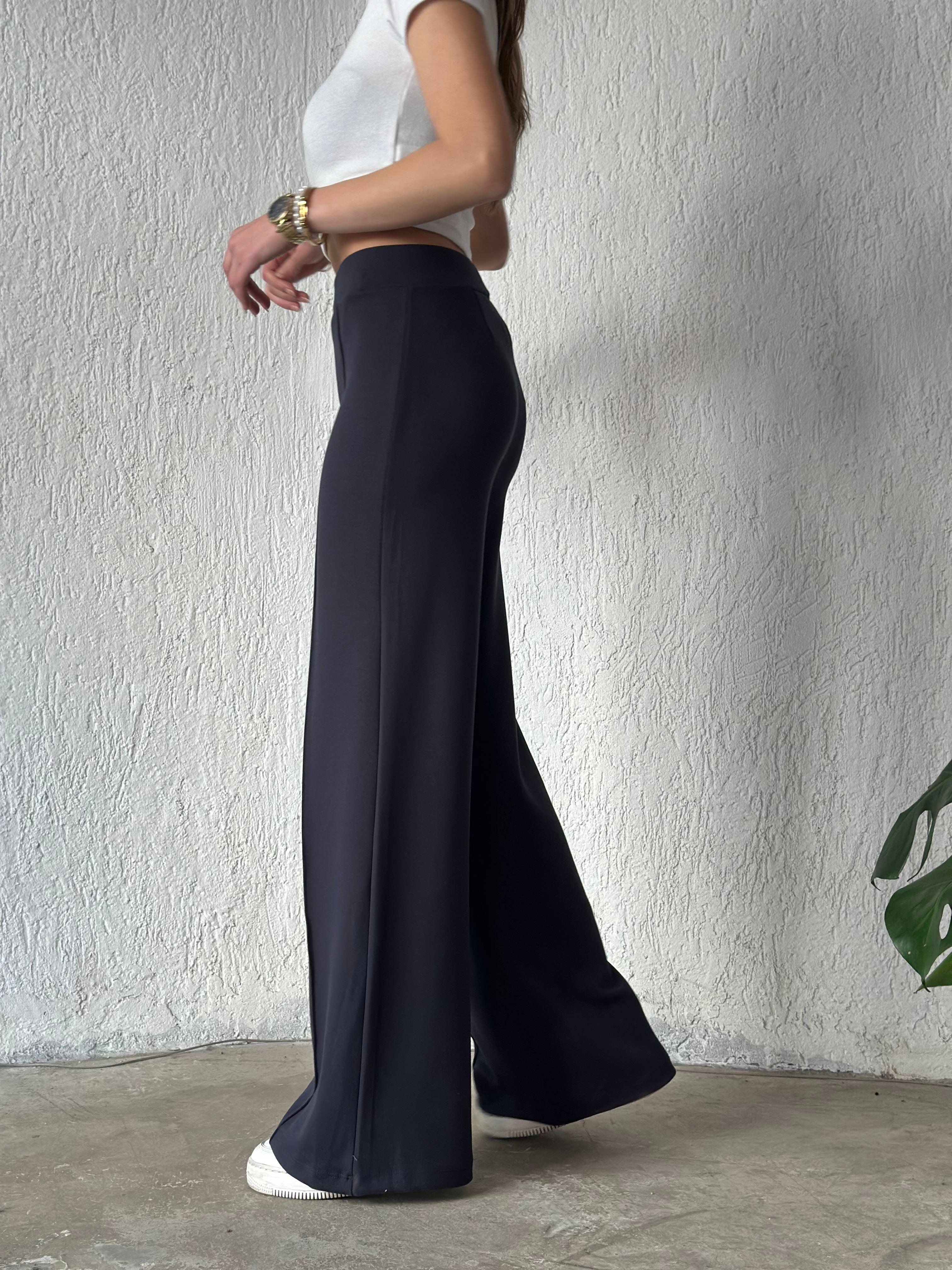 Oysho Palazzo Eşofman Altı - Lacivert - Dominatrend