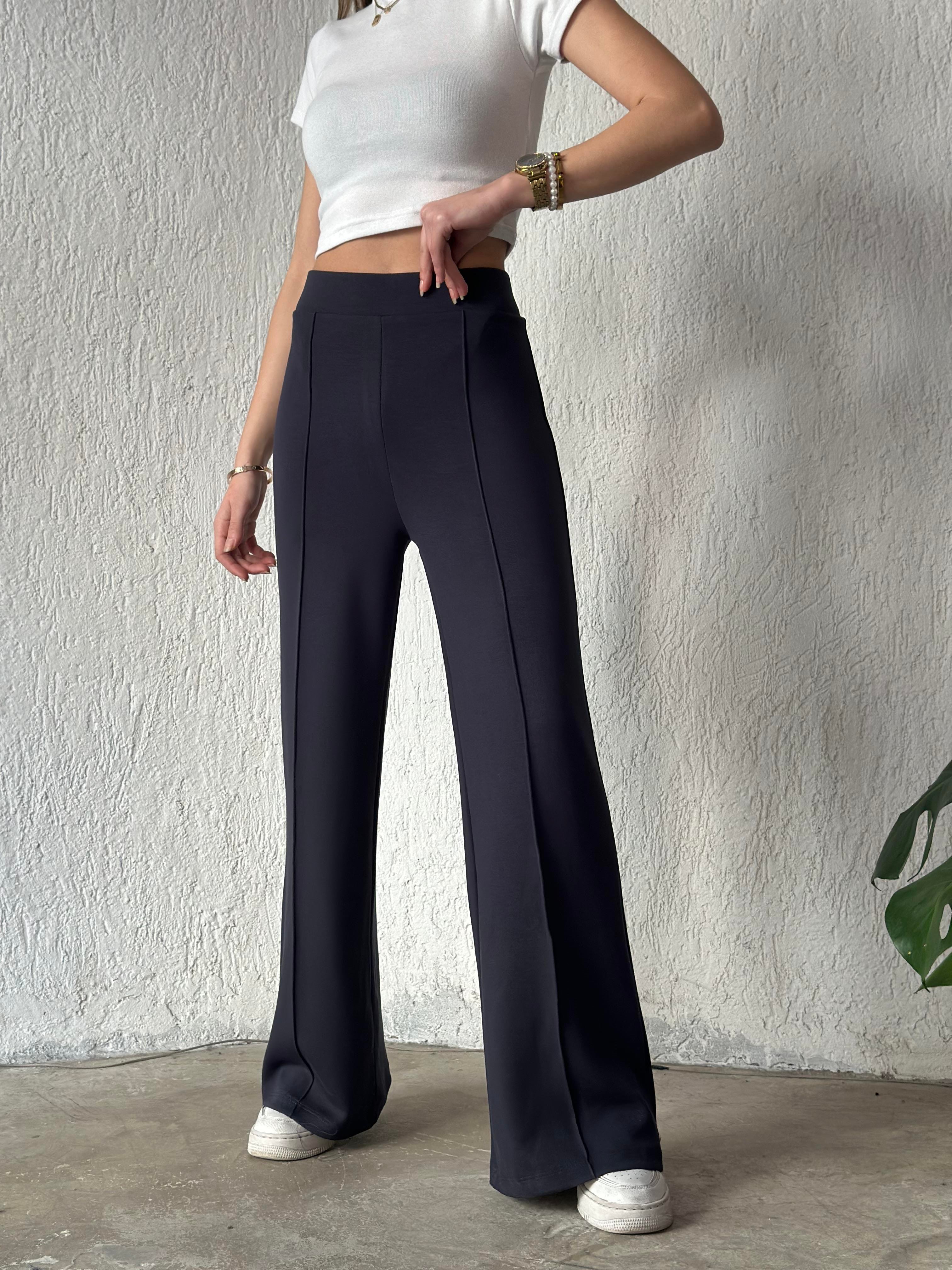 Oysho Palazzo Eşofman Altı - Lacivert - Dominatrend